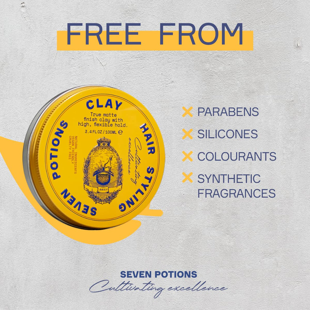 SEVE POTION Hai Cla Fo Me an Wome 3. f o Hig Hol N Shin Hai Pomad Fo Me Effortles Hai Stylin Produc Tha Leave N Residu Wate Base Natural Vegan Cruelt Free