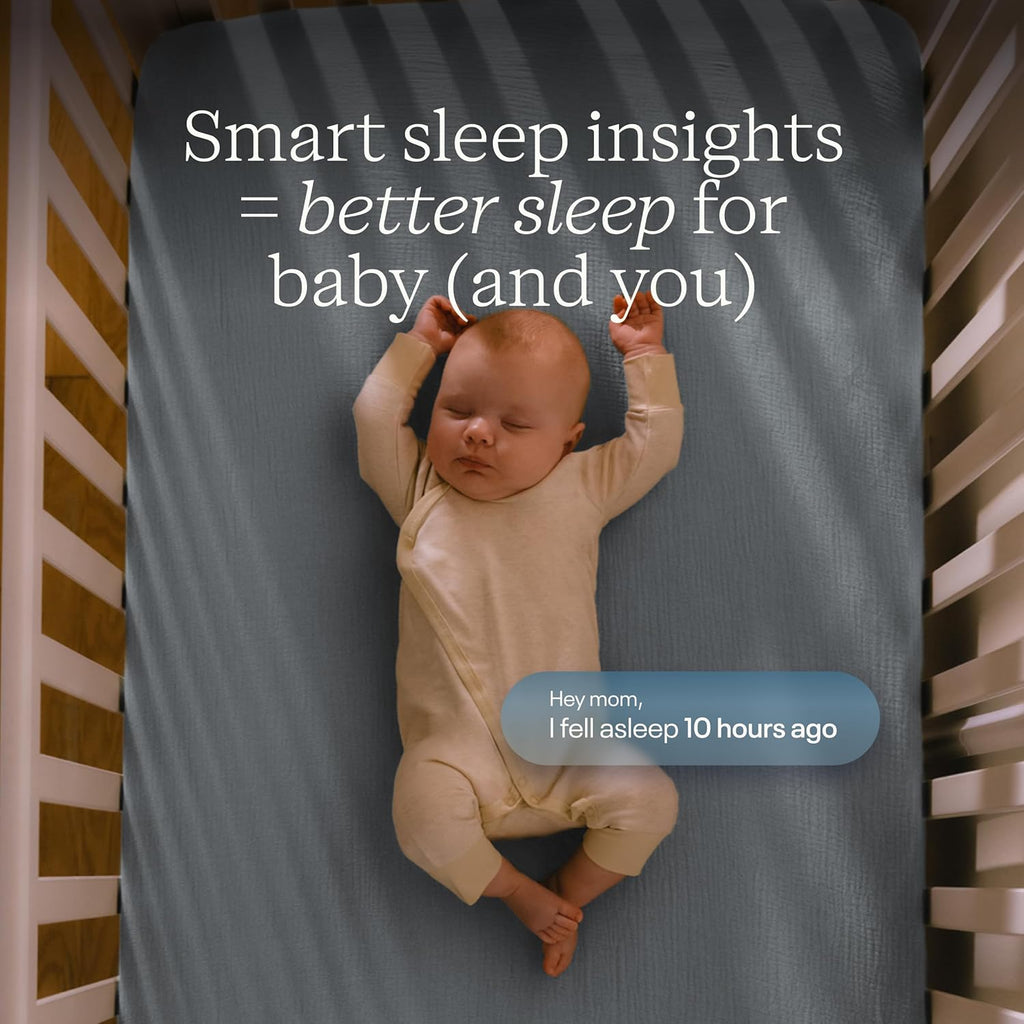 Nanit Essentials Smart Baby Monitor with Floor Stand ¨C 1080p HD Wi-Fi Camera, Sensor-Free Breathing Monitoring, Sleep Tracking, Two-Way Audio, Night Vision, Motion & Cry Notifications, White