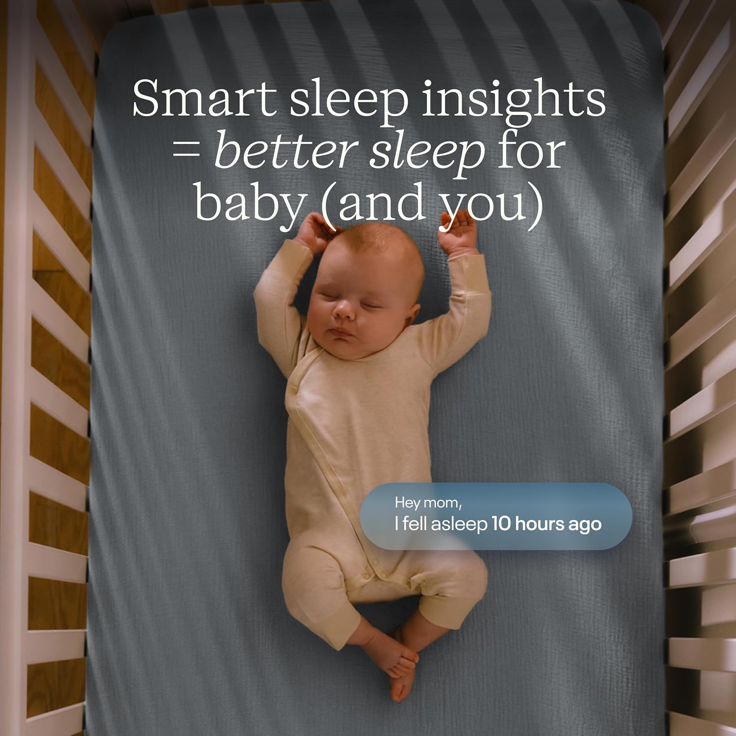 Nanit Essentials Smart Baby Monitor with Floor Stand ¨C 1080p HD Wi-Fi Camera, Sensor-Free Breathing Monitoring, Sleep Tracking, Two-Way Audio, Night Vision, Motion & Cry Notifications, White