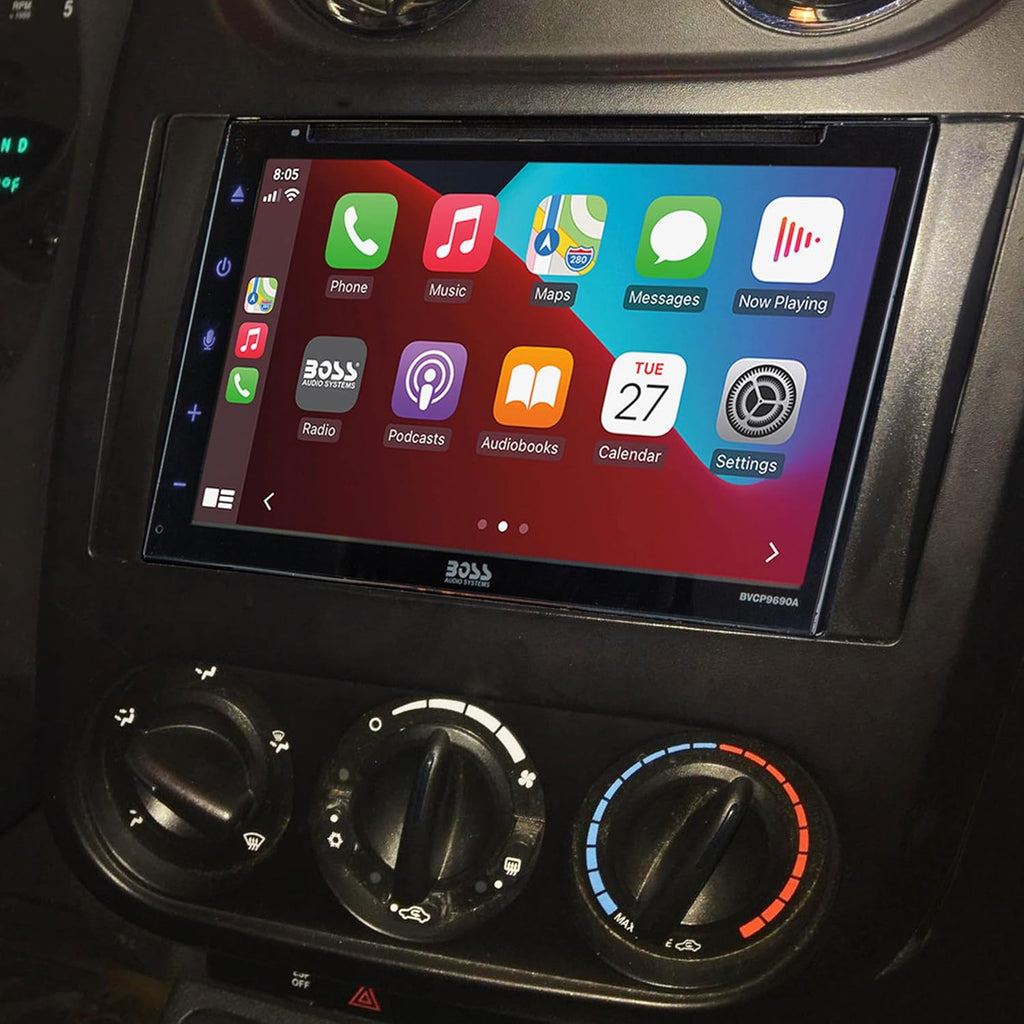 ICCR6BN Double DIN Radio Installation Dash Kit Compatible with Select 2007-2019 Chrysler, Dodge, Jeep and RAM Vehicles - Complete Aftermarket Car Stereo Install Kit - See Fit Guide In Images