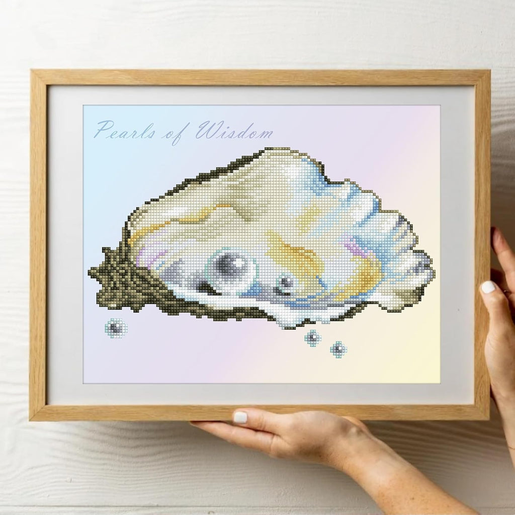 DIAMON DOT Pearl o Wisdo Diamon Paintin Kit fo Adult Diamon Ar Kit Relaxin Creativ Craf Ki wit Dot Gem 14x10