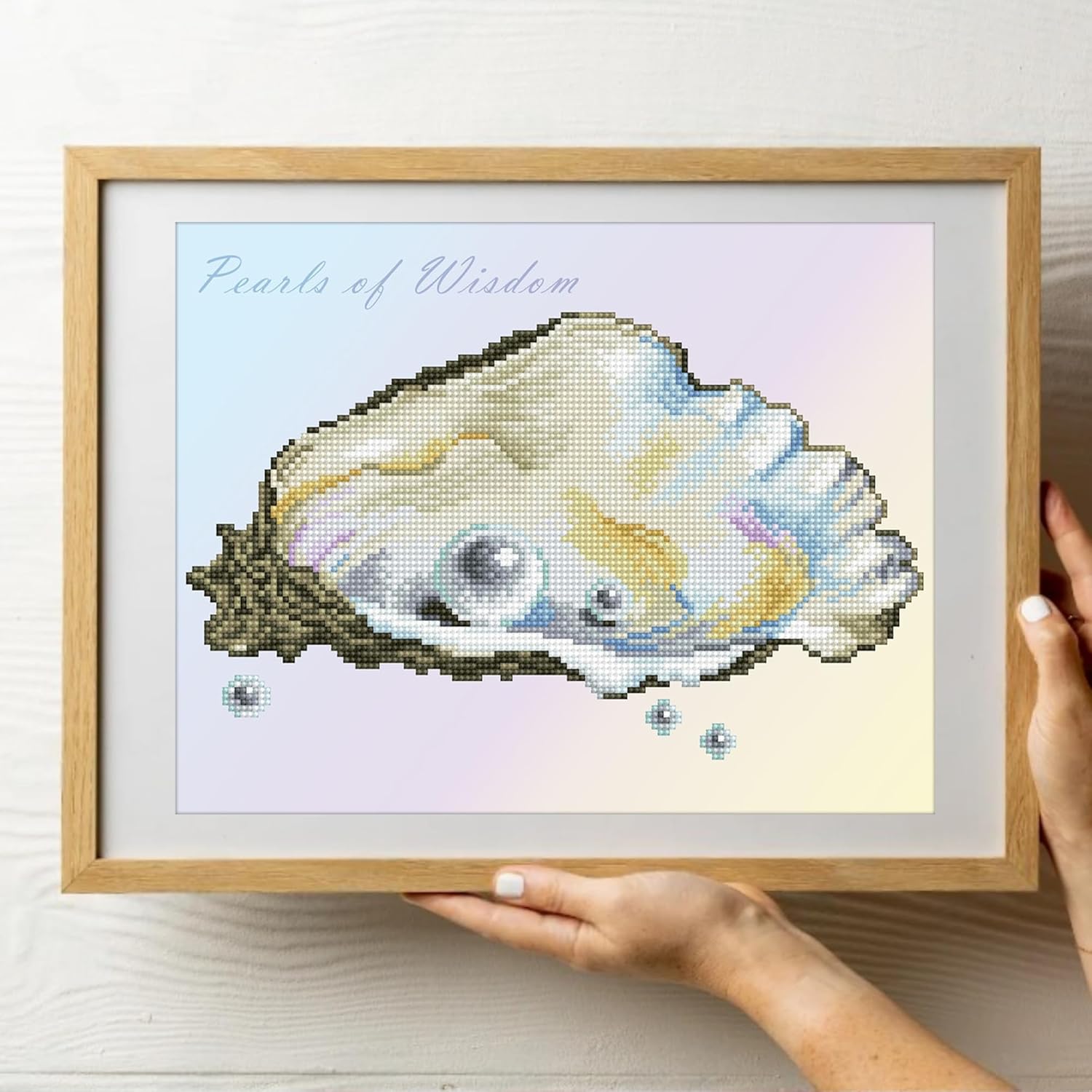 DIAMON DOT Pearl o Wisdo Diamon Paintin Kit fo Adult Diamon Ar Kit Relaxin Creativ Craf Ki wit Dot Gem 14x10