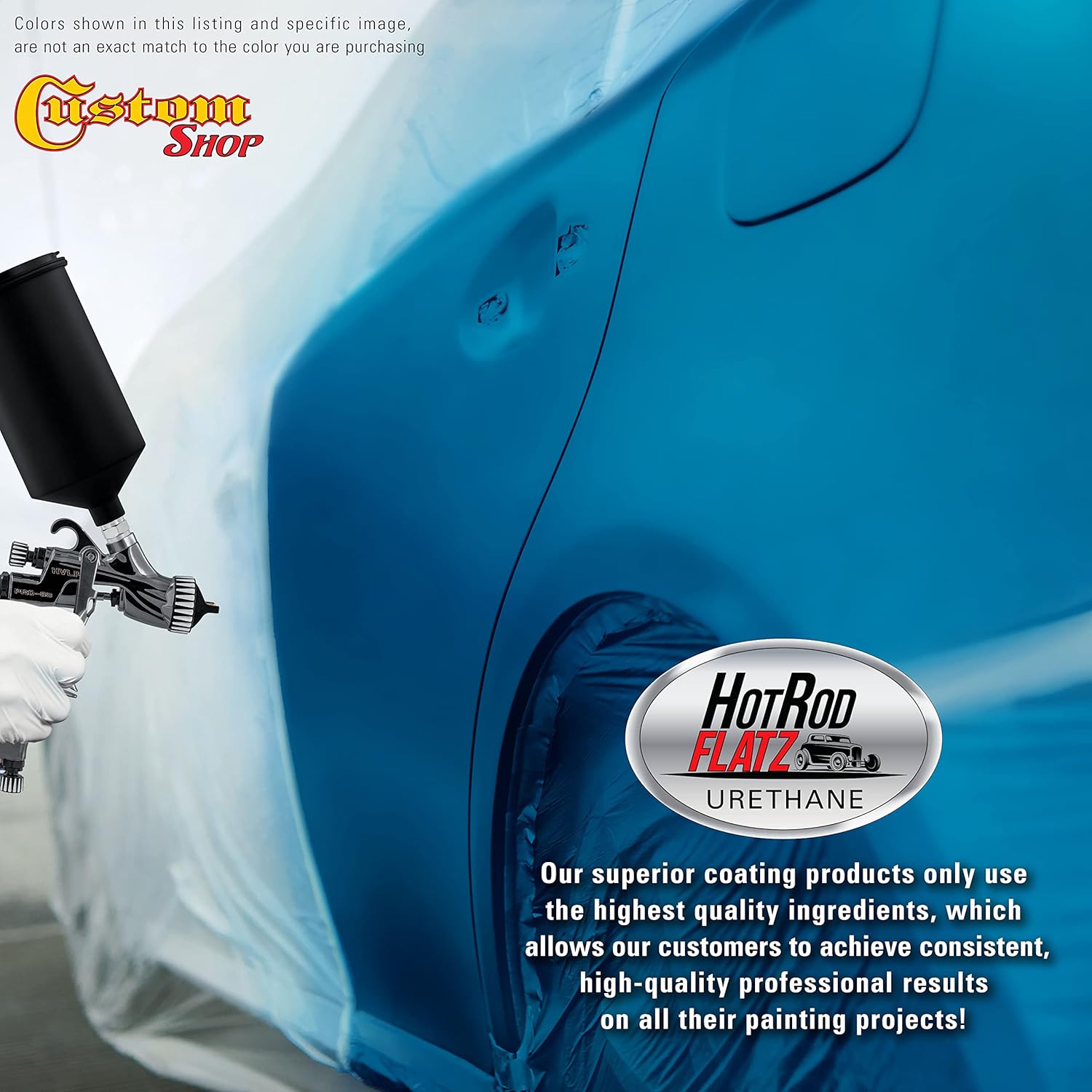 Custo Sho Blu Metalli Ho Ro Flat Fla Matt Sati Urethan Aut Pain Complet Gallo Pain Ki Professiona Lo Shee Automotive Ca Truc Coating 4: Mi Ratio