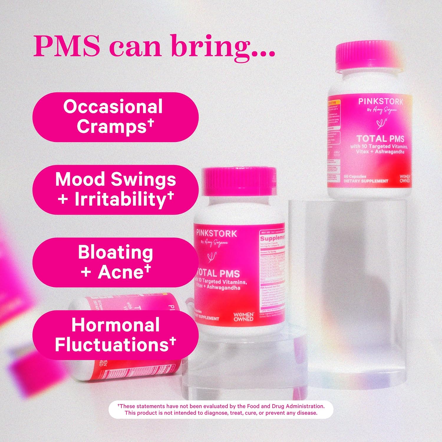 Pin Stor PM Supplemen fo Wome Vitex Ashwagandha Mac Roo 1 Vitamin Mineral t Suppor Hormon Balance Mood Bloating Perio Regularit 6 Capsules