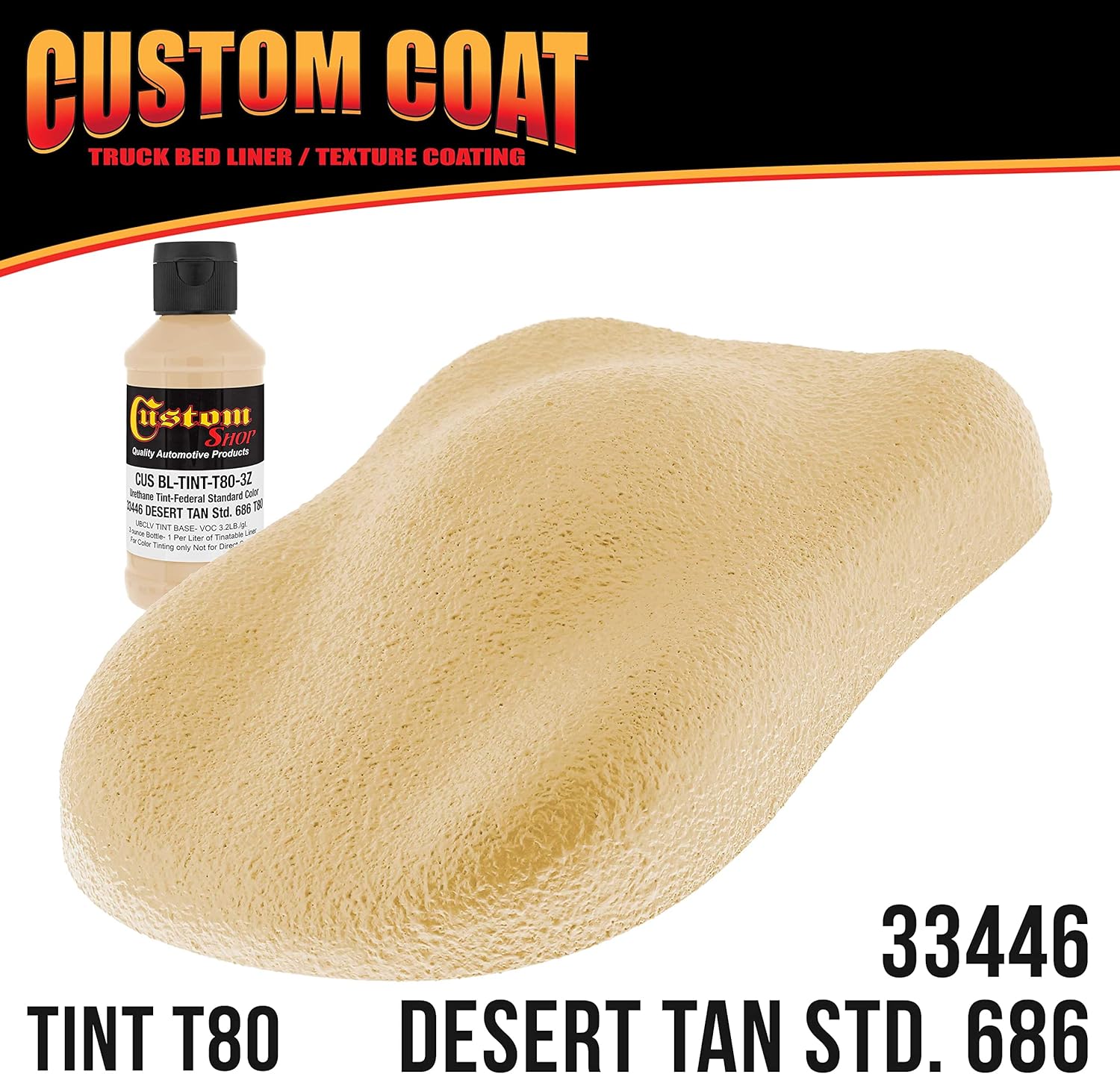 Custo Coa Federa Standar Colo 3344 Deser Ta T8 Urethan Spray-O Truc Be Liner Quar Ki wit Spra Gu an Regulato Durabl Texture Protectiv Coatin Eas Mi Ca Auto