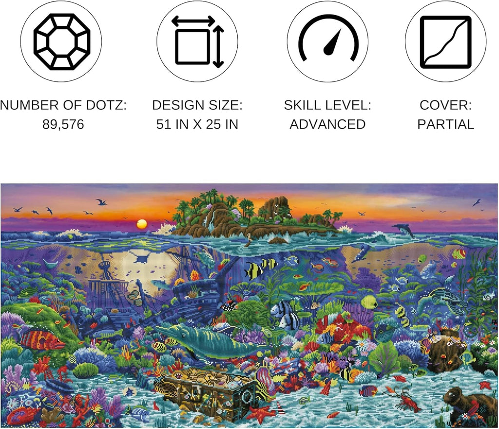 DIAMON DOT Cora Ree Islan Diamon Paintin Kit fo Adult Diamon Ar Kit Relaxin Creativ Craf Ki wit Dot Gem 51x25