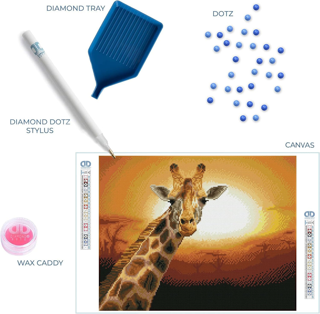 DIAMON DOT Sunse Giraff Ambosel Nationa Park Keny Diamon Paintin Kit fo Adult Diamon Ar Kit Relaxin Creativ Craf Ki wit Dot Gem 18.5x14.6