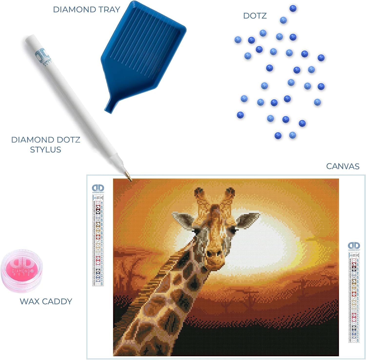 DIAMON DOT Sunse Giraff Ambosel Nationa Park Keny Diamon Paintin Kit fo Adult Diamon Ar Kit Relaxin Creativ Craf Ki wit Dot Gem 18.5x14.6