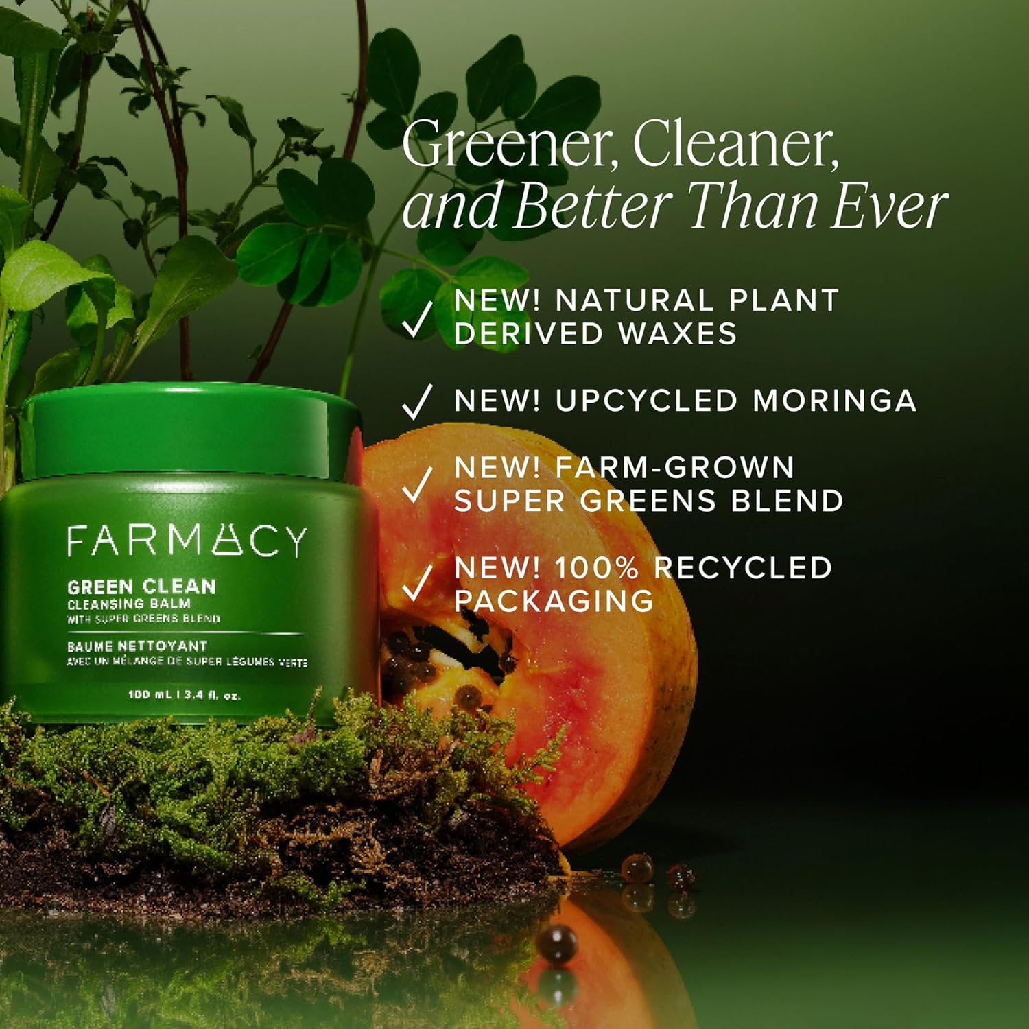 Farmacy Melt Moisturize Duo - Travel Size Skin Care Set with Green Clean Makeup Remover Balm Honey Halo Moisturizer Face Cream - Cleanses Skin Hydrates for a Plump, Dewy Glow (2 Count)