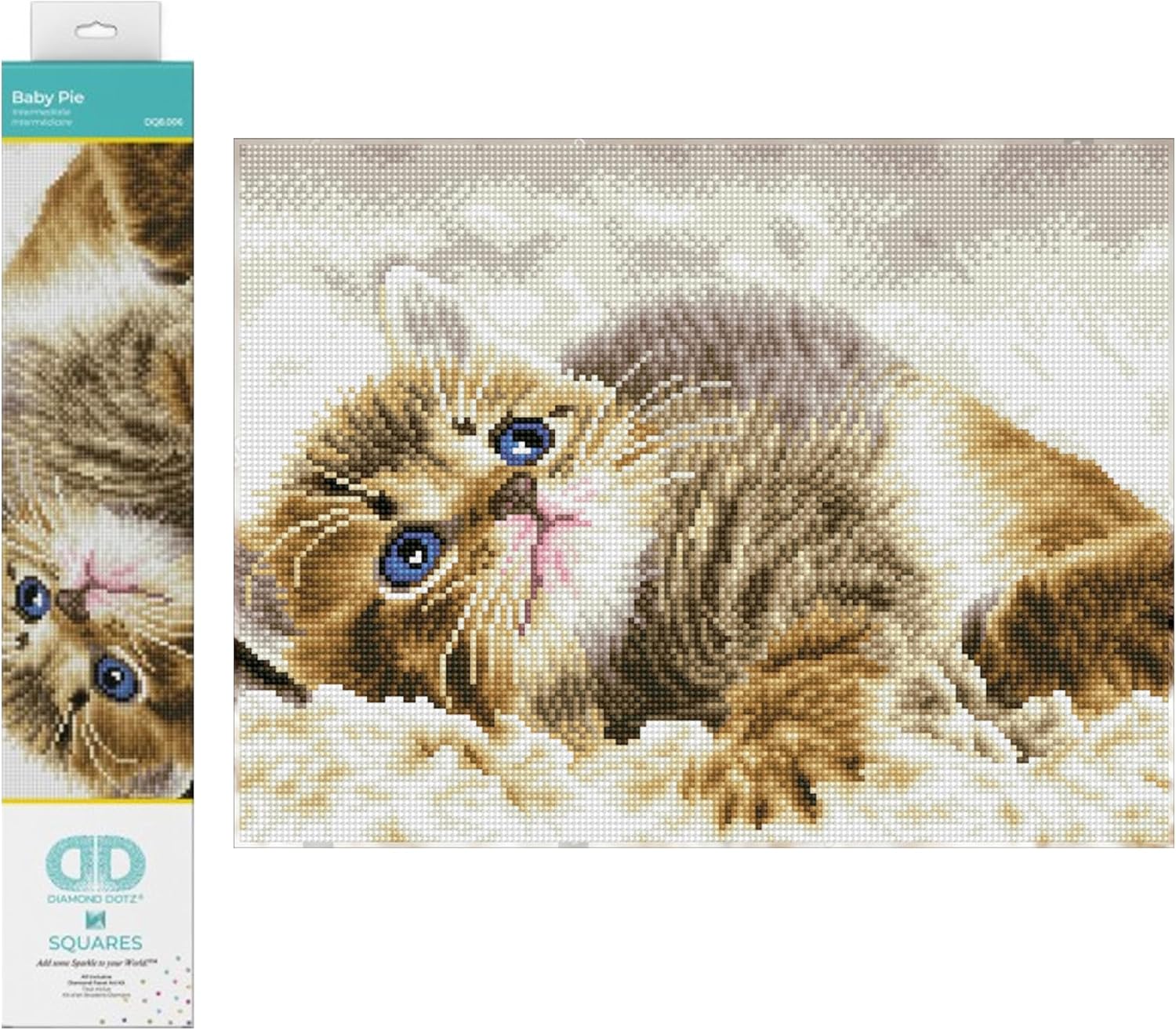 DIAMON DOT Bab Pi Ca Diamon Paintin Kit fo Adult Diamon Ar Kit Relaxin Creativ Craf Ki wit Dot Gem 12.2inchx16.1inch
