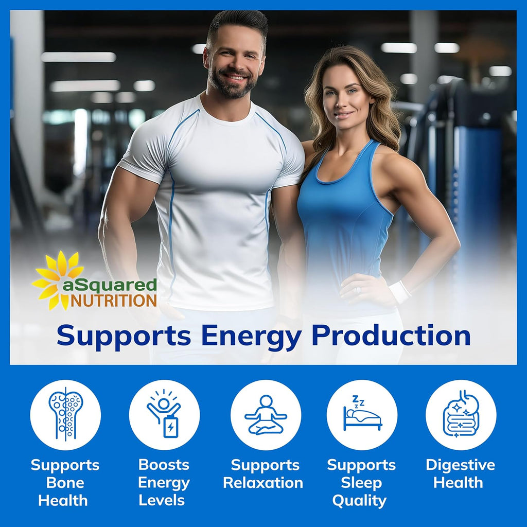 aSquare Nutritio Magnesiu Glycinat 400m 18 Tablet Ma Strengt Magnesiu Bisglycinat Supplemen -Maximu Bioavailabilit Absorption-Non-GM -No Buffered-Support Muscles Bone Heart