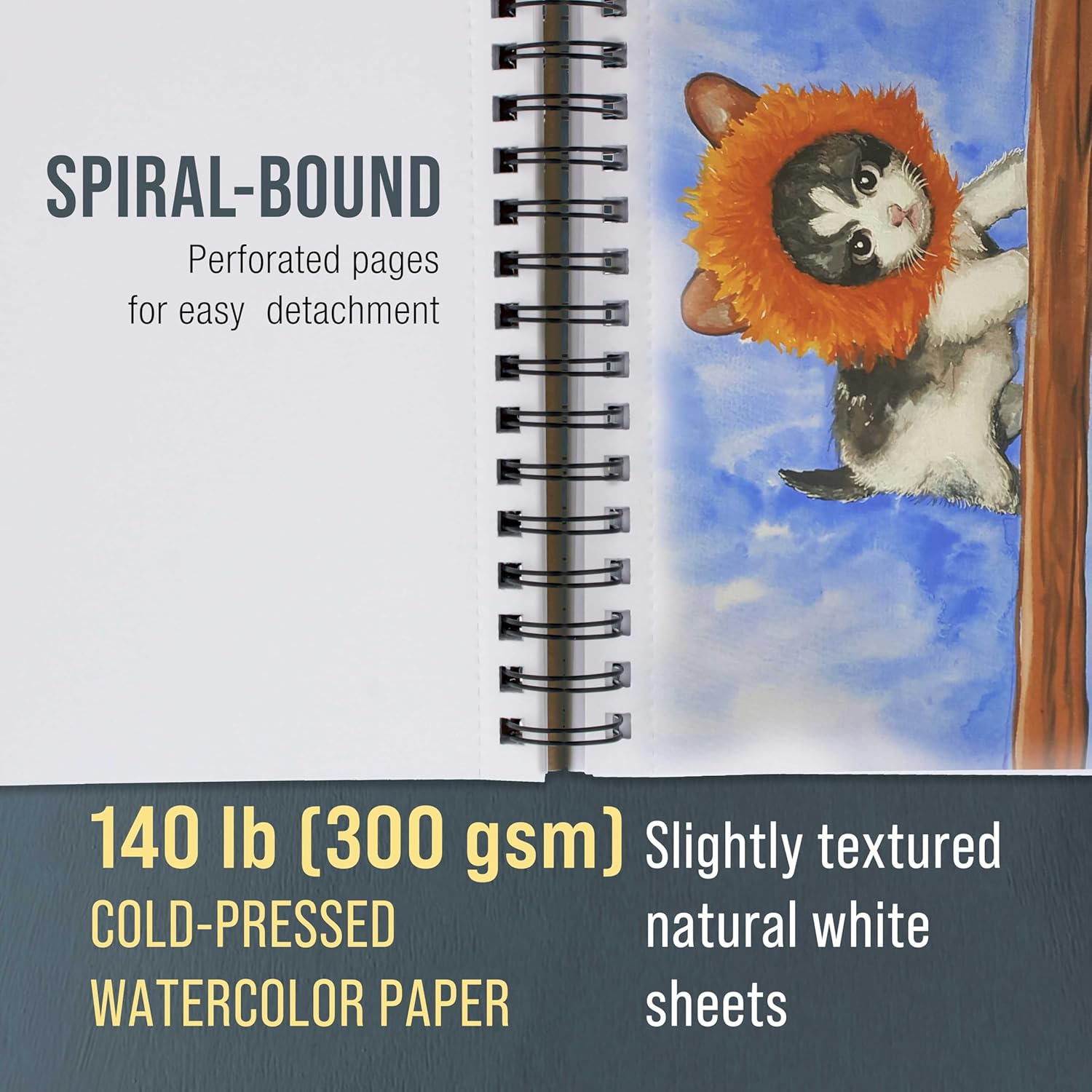U.S. Art Supply 5.5inch x 8.5inch Premium Heavyweight Watercolor Paper Pad, Pack of 3 (30 Sheets Each), 140lb (300gsm) - Spiral Bound, Cold Pressed, Acid-Free, Wet, Water Color Paper - For Artists, Students
