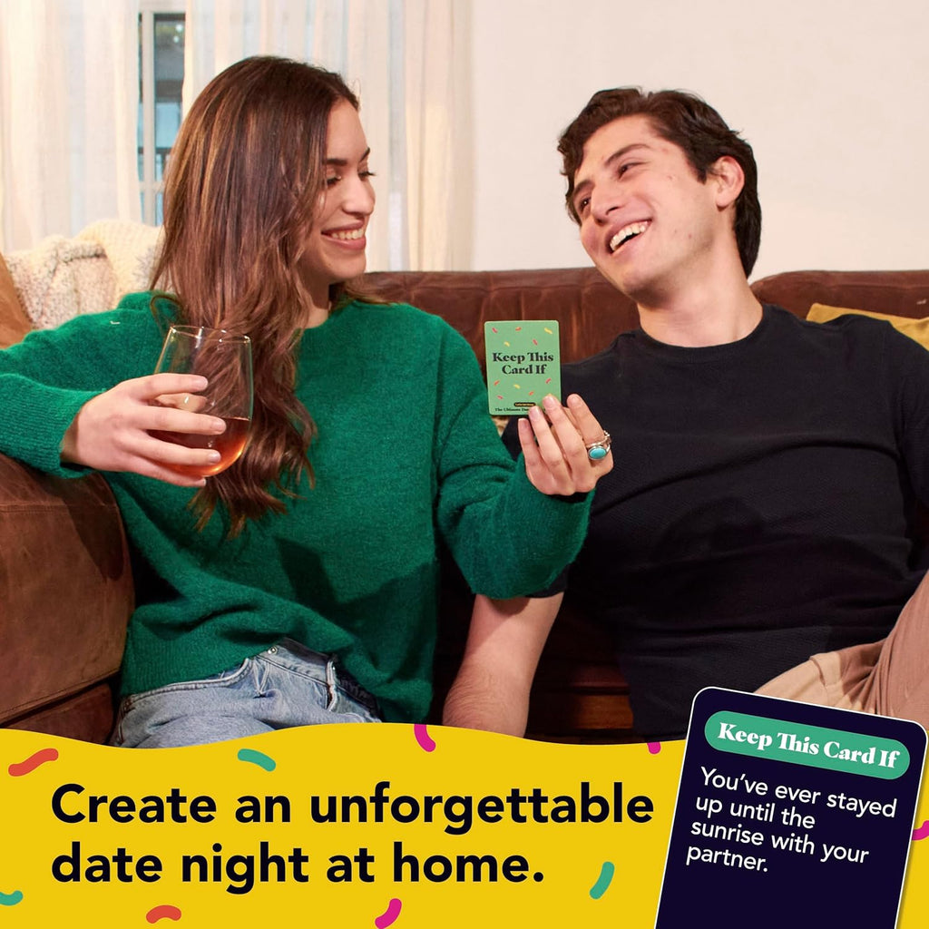 The Ultimate Date Night Game by Relatable, Great for Couples Games and Stay at Home Date Night Ideas, From The Makers of Let's Get Deep Relationship Card Game, Includes 300 Cards Spinner