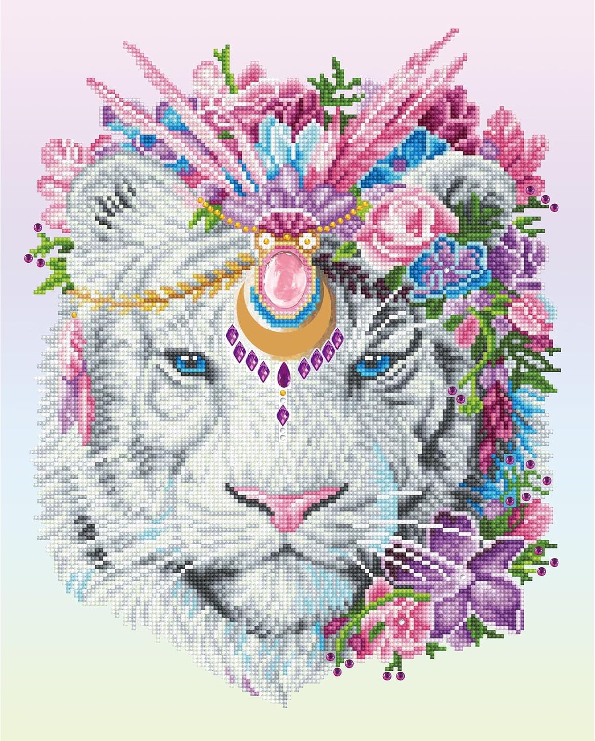 DIAMON DOT Bohemia Tige Diamon Paintin Kit fo Adult Diamon Ar Kit Relaxin Creativ Craf Ki wit Dot Gem 20.1x16.1