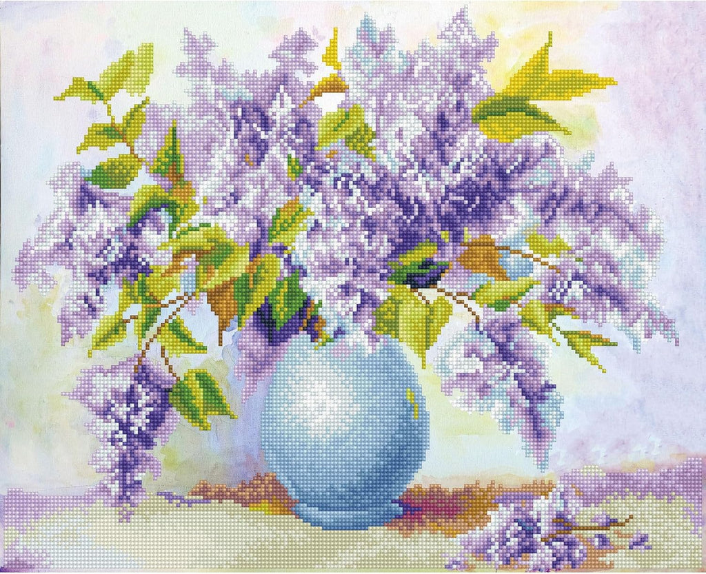 DIAMON DOT Lila Perfum Diamon Paintin Kit fo Adult Diamon Ar Kit Relaxin Creativ Craf Ki wit Dot Gem 16.5x20.5