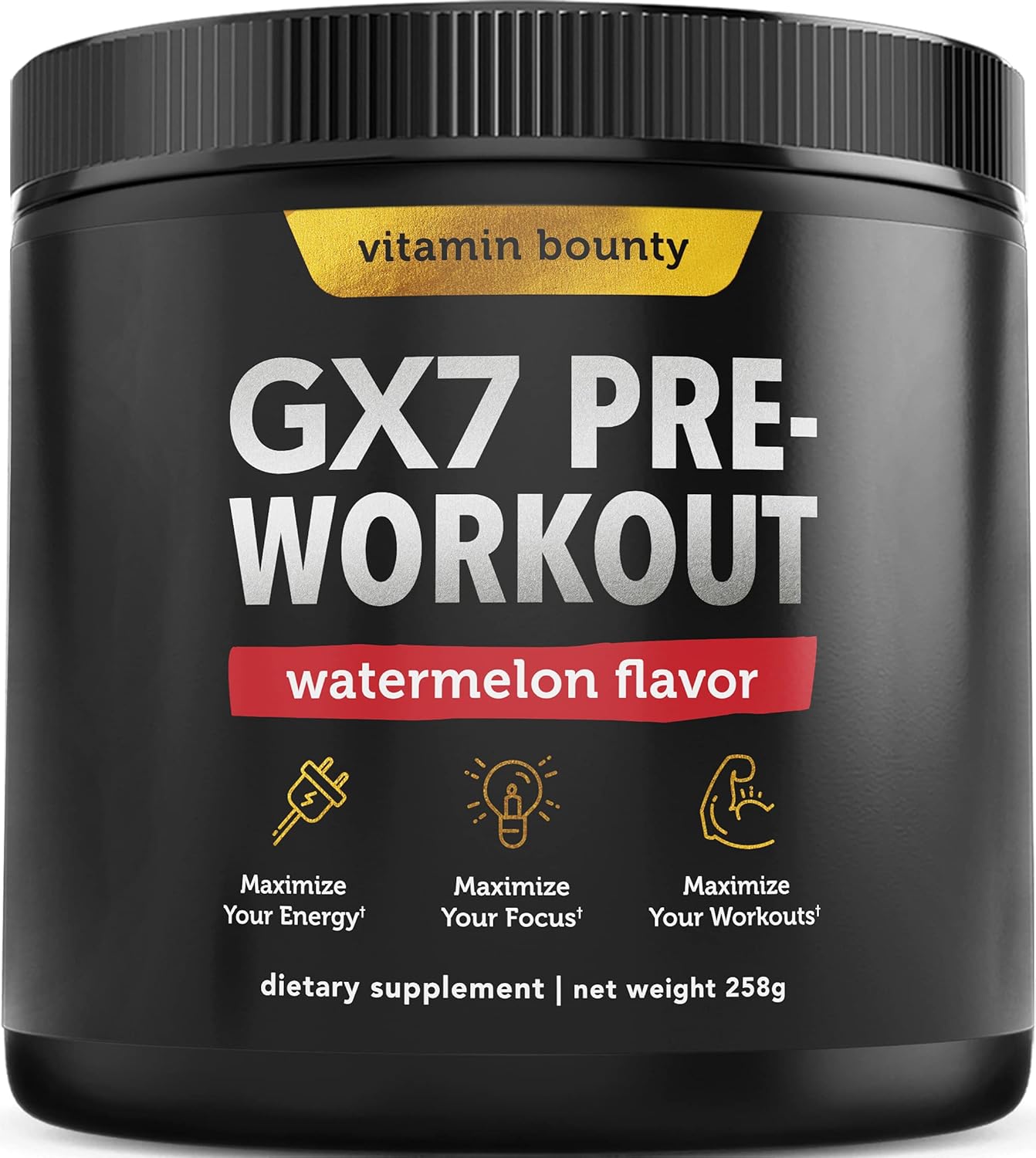 Vitami Bount Gx Pr Workou Powde fo Me Pr workou fo Wome Suga Fre Pr Workou Energ Booste Supplemen wit Beta-Alanine Caffeine Keto 0 Ne Carb Watermelo Flavor 2 Serving