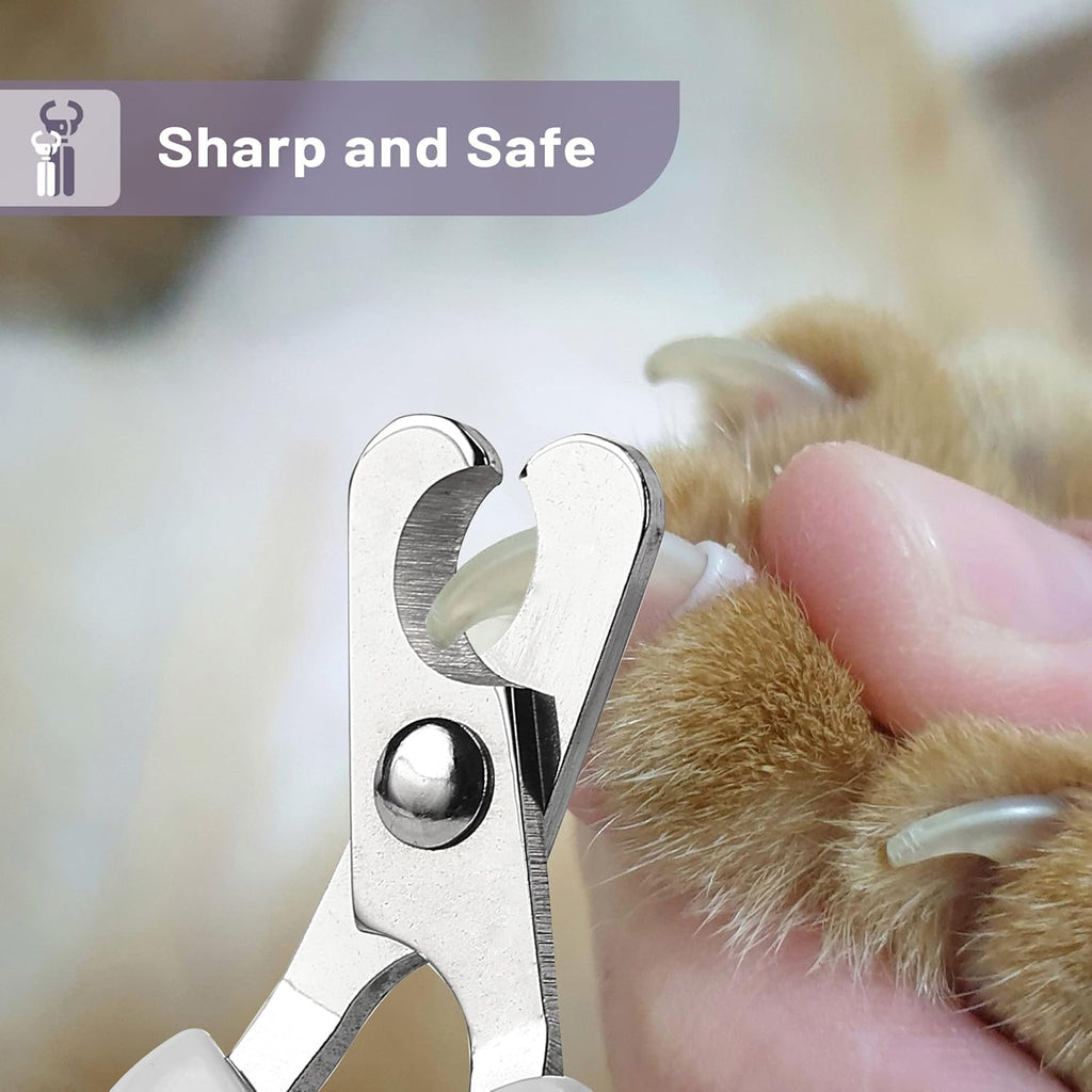 Cat Nail Trimmer - Pink Cat Claw Clipper for Kittens Small Dogs