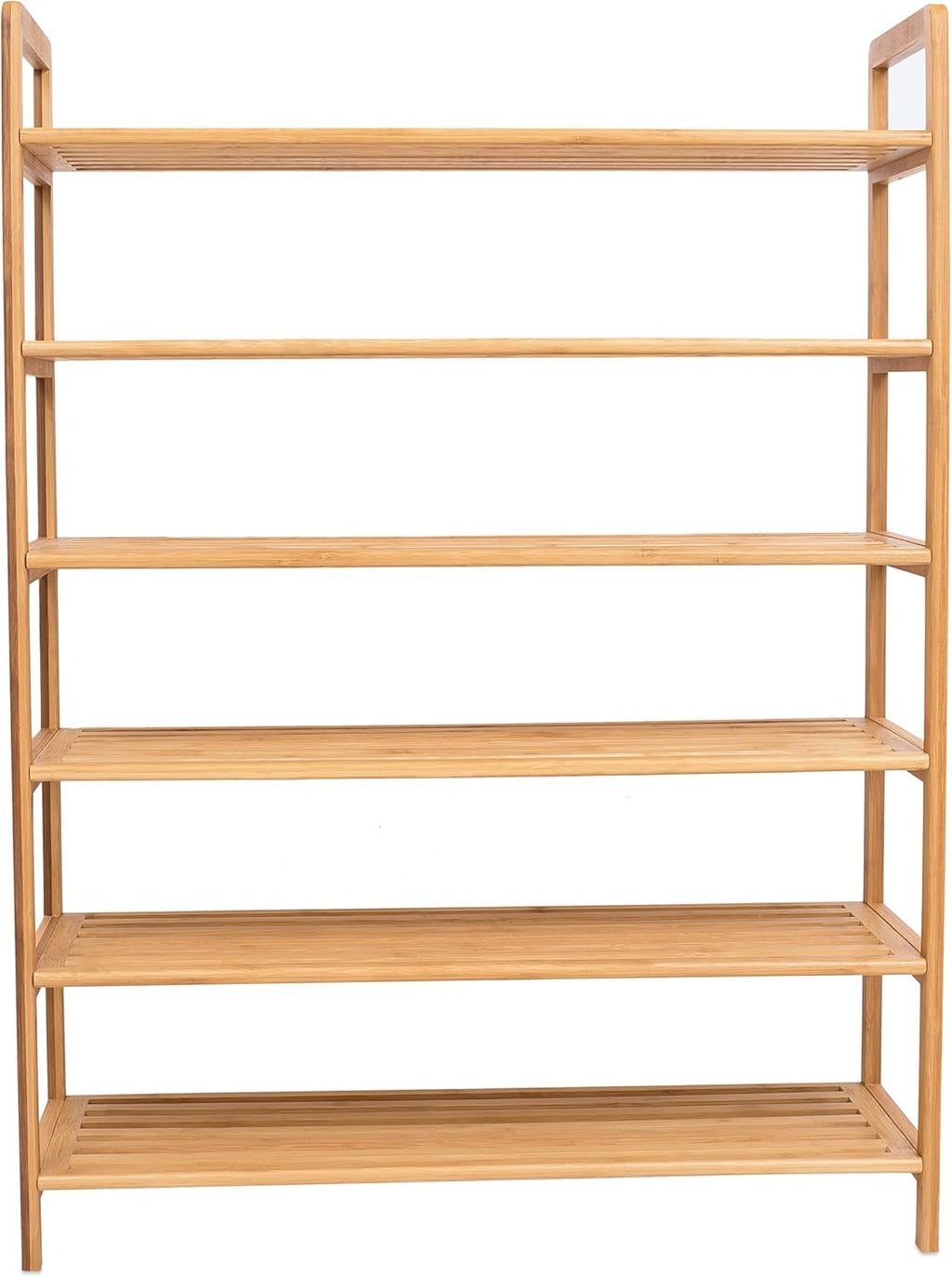 BIRDROC HOM Fre Standin Bambo Sho Rac  Tie Woo Closet an Entrywa Organize Fit 1 Pair o Shoes