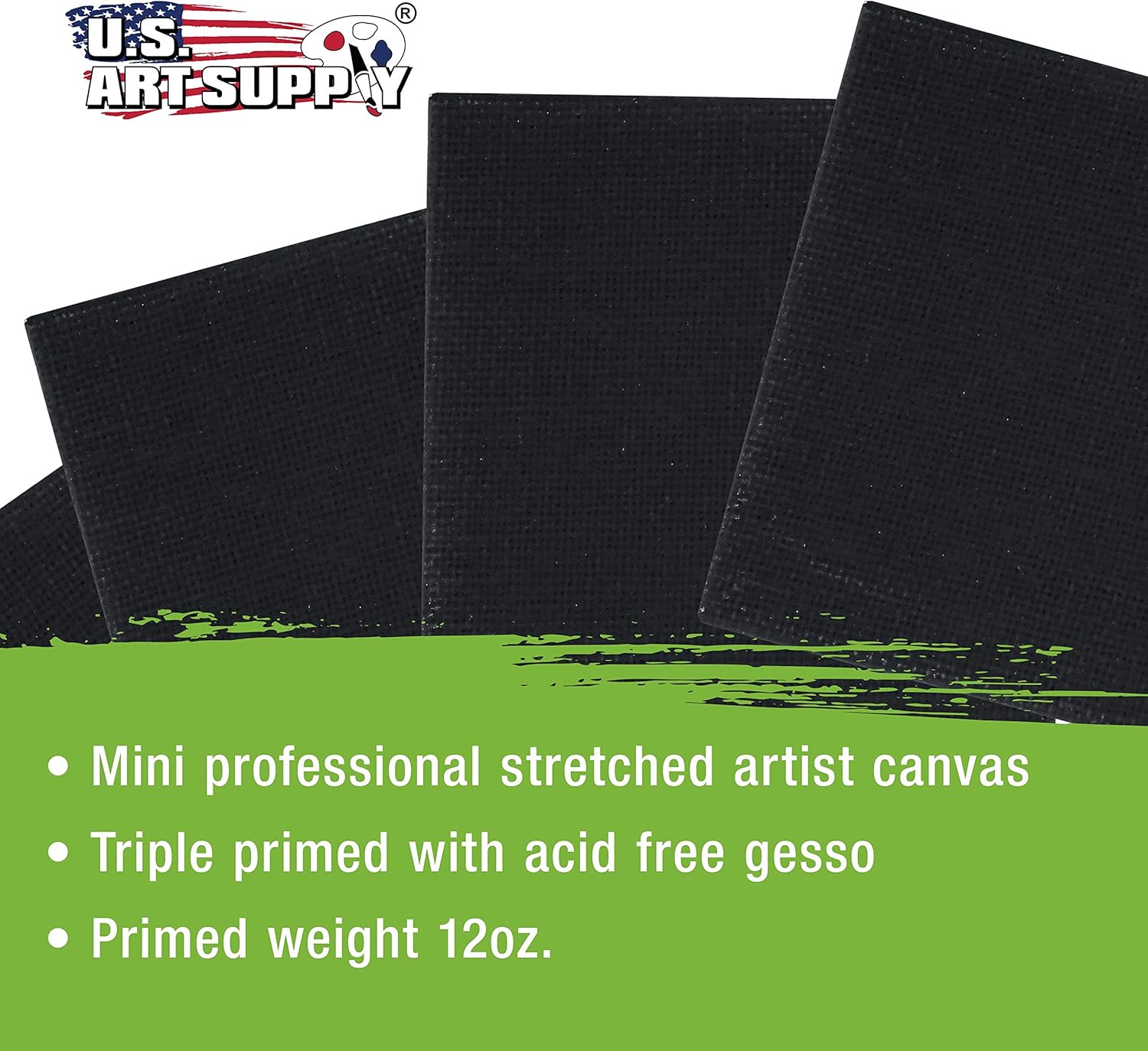U Ar Suppl 3inc 3inc Blac Min Professiona Prime Stretche Canva (1-Pac o 12-Blac Min Canvases)