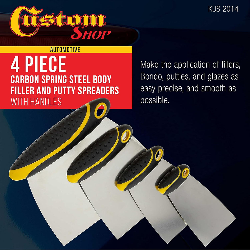 Custo Sho 4-Piec Carbo Sprin Stee Bod Fille Spreader Putt Scrape Se wit Ergonomi Handle 2¡± 3¡± 4¡± 6¡±