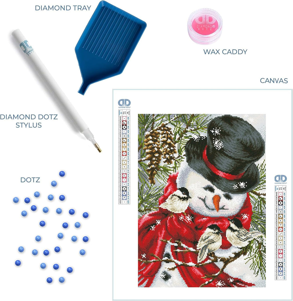 DIAMON DOT M Littl Friend Snowma Diamon Paintin Kit fo Adult Diamon Ar Kit Relaxin Creativ Craf Ki wit Dot Gem 22.4inchx16.5inch