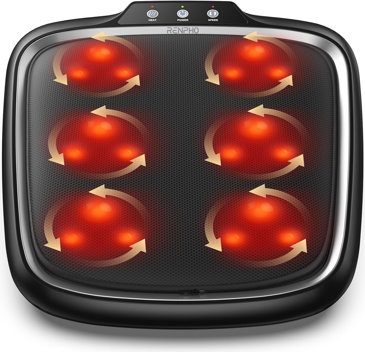RENPHO Shiatsu Foot Massager with Heat, Plantar Fasciitis Relief Feet Massager, Birthday Christmas Gifts for Women Dad Elderly Neuropathy Pain Relief, Deep Kneading Foot and Calf Massager, Size 14