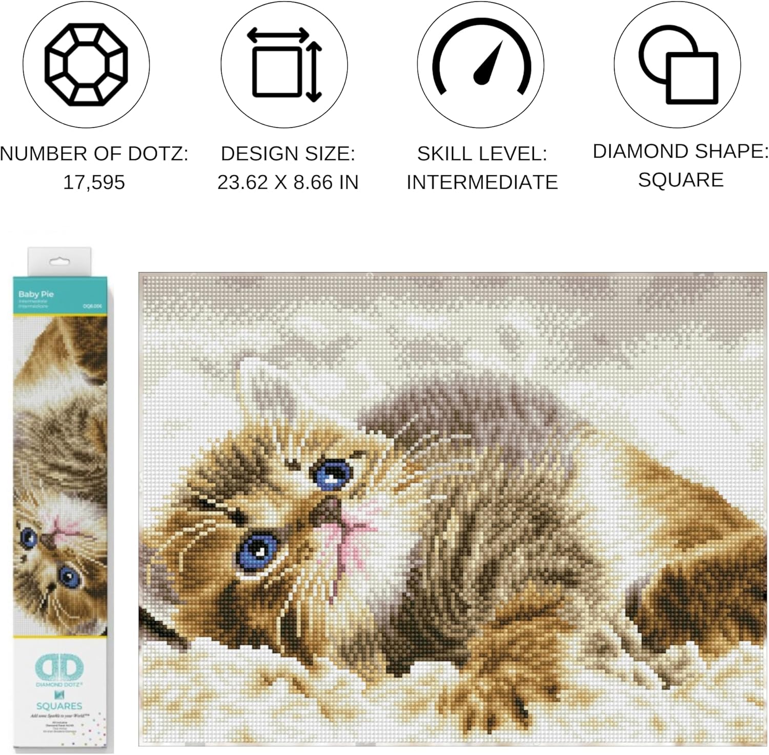 DIAMON DOT Bab Pi Ca Diamon Paintin Kit fo Adult Diamon Ar Kit Relaxin Creativ Craf Ki wit Dot Gem 12.2inchx16.1inch