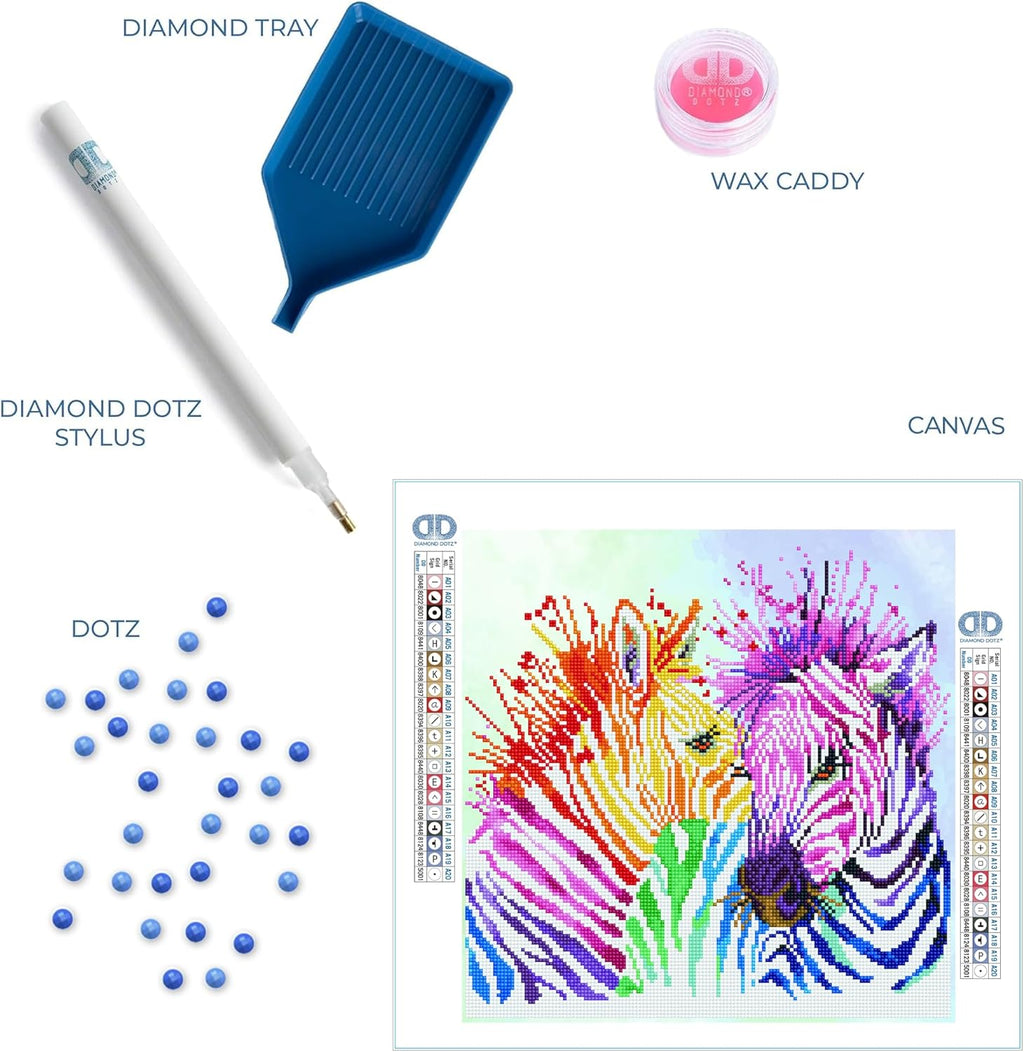 DIAMON DOT Rainbo Zebra Diamon Paintin Kit fo Adult Diamon Ar Kit Relaxin Creativ Craf Ki wit Dot Gem 15.7x15.7