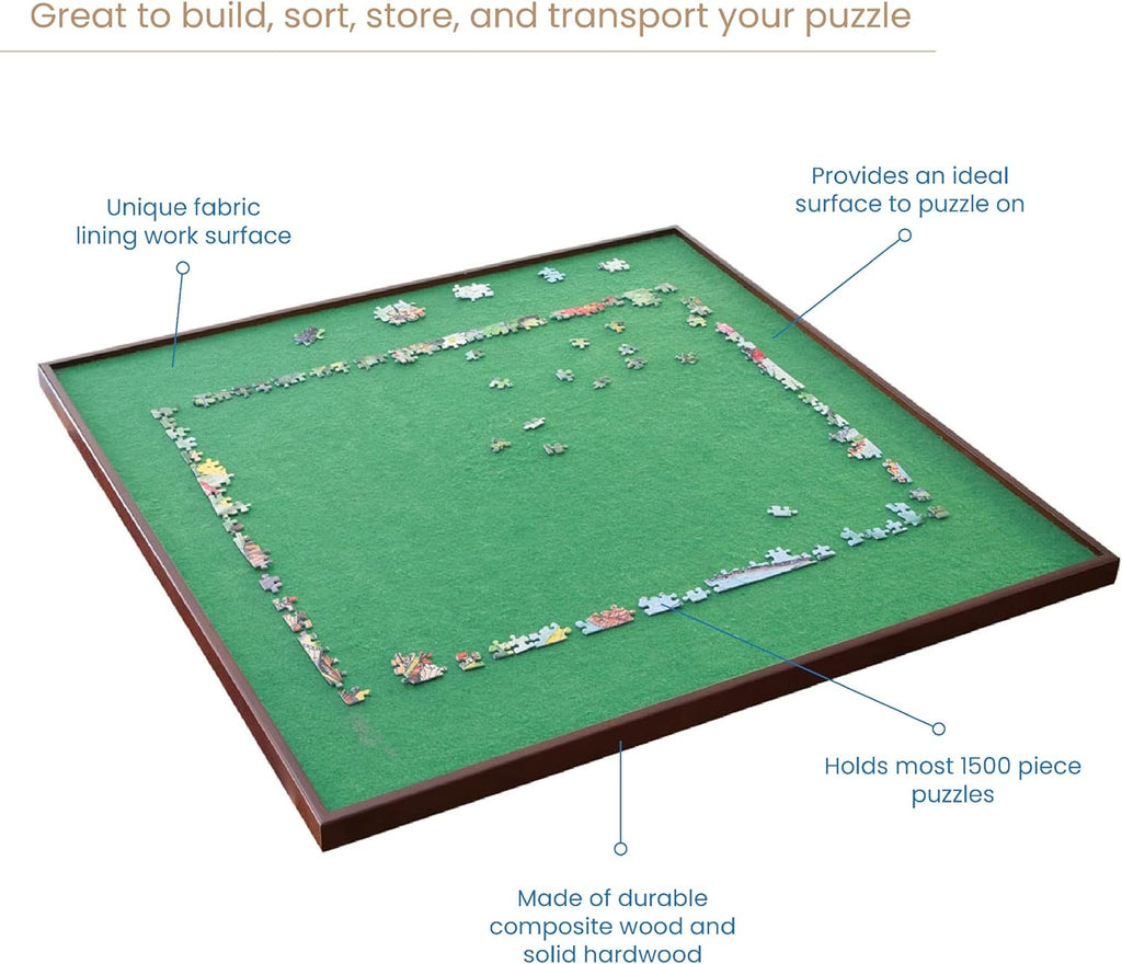 Bit an Piece Rotatin Puzzl Boar wit Laz Susan Portabl 150 Piec Jigsa Puzzl Tabl wit Fabri Lining Measure 34inc 34inch