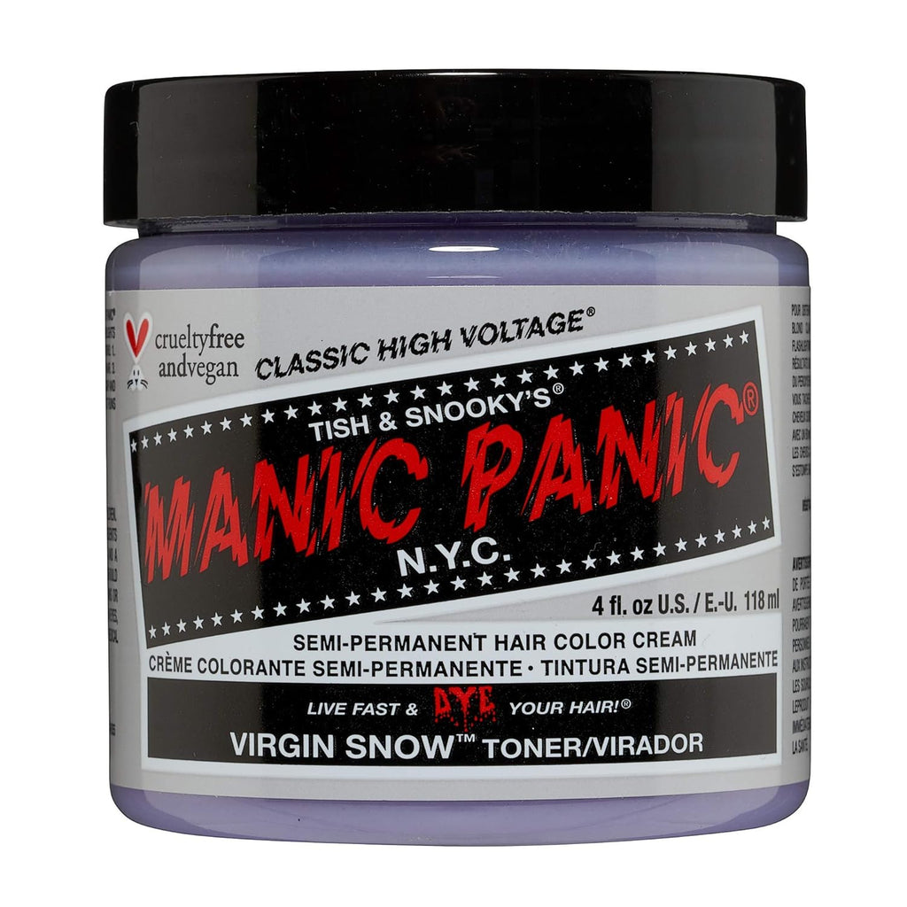MANI PANI Virgi Sno Hai Tone Classi Hig Voltag Sem Permanen Blu Tone fo Blonde Bleached Brassines Orang Hai Brass Tone Vegan PP Ammonia-Free