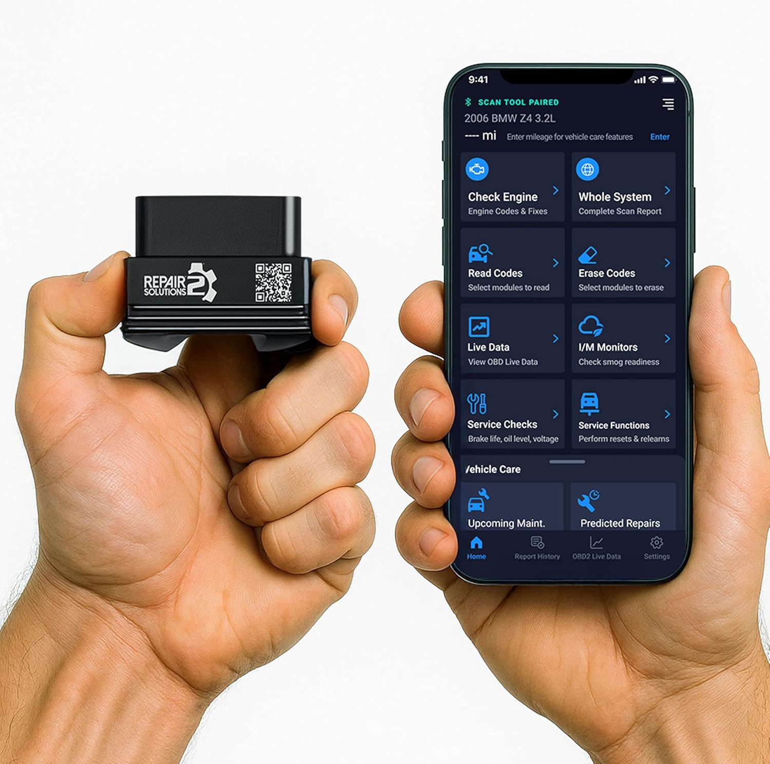 Innov 100 Bluetoot OBD Scanne fo iPhon Androi Predic Ca Problem Befor The Happe N Subscription Detec Chec Engine ABS SR Issue fo Car 1996+