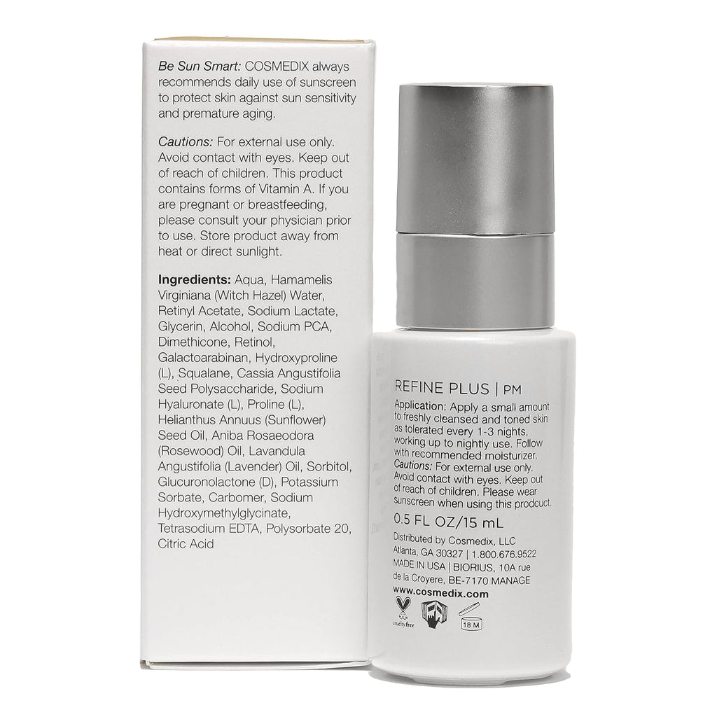 COSMEDI Refin Plus Hig Potenc Anti-Agin Treatmen fo Fac P Nigh Facia Pee fo Acn Scars Dar Spots Fin Line Hyper-Pigmentatio wit Retino Comple Hydratin Ingredients