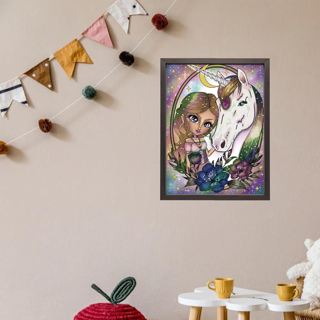 DIAMON DOT Unicor Wome Diamon Paintin Kit fo Adult Diamon Ar Kit Relaxin Creativ Craf Ki wit Dot Gem 15.8inchx11.8inch