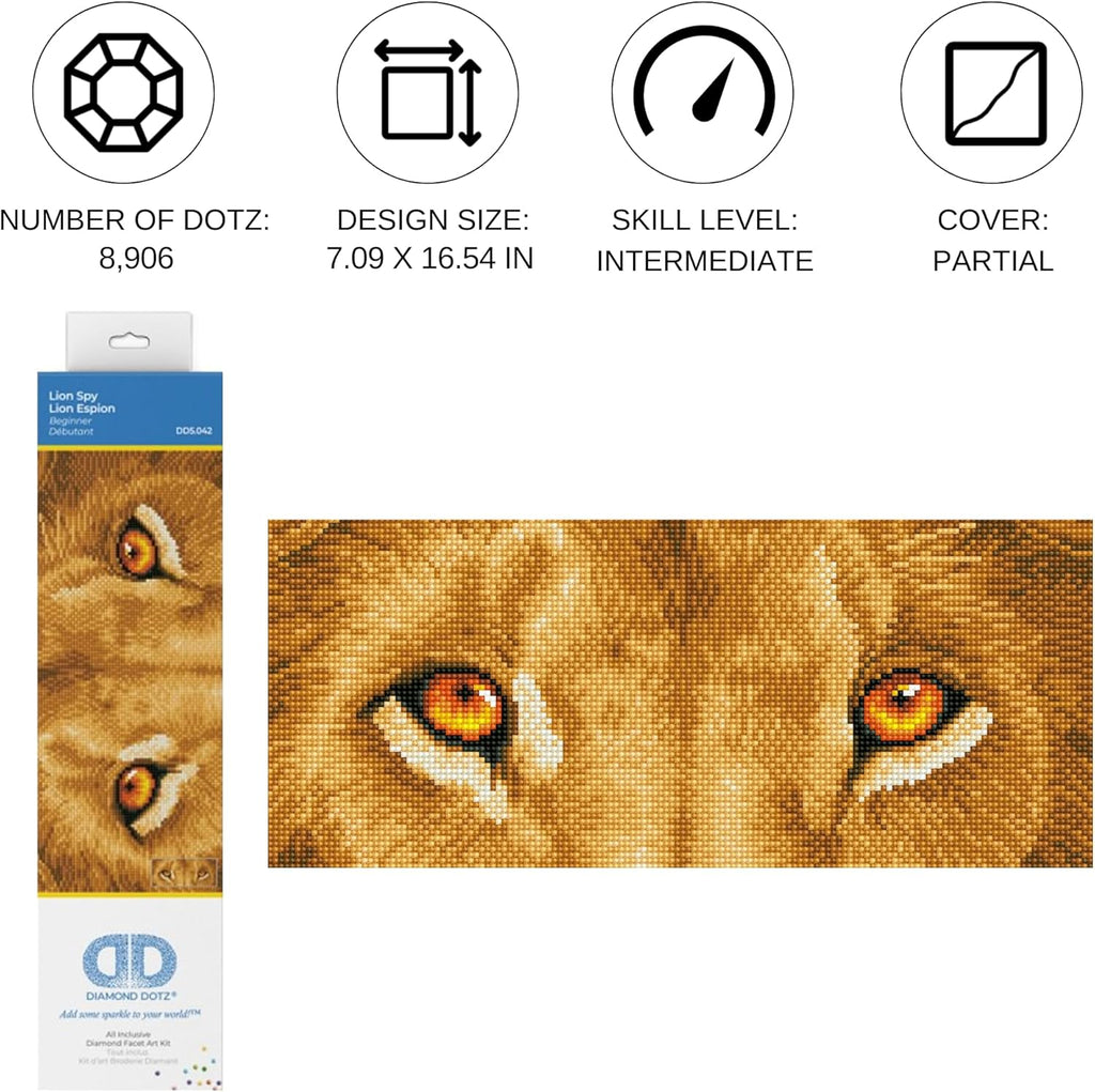 DIAMON DOT Lio Sp Anima Diamon Paintin Kit fo Adult Diamon Ar Kit Relaxin Creativ Craf Ki wit Dot Gem 7.1inchx16.5inch