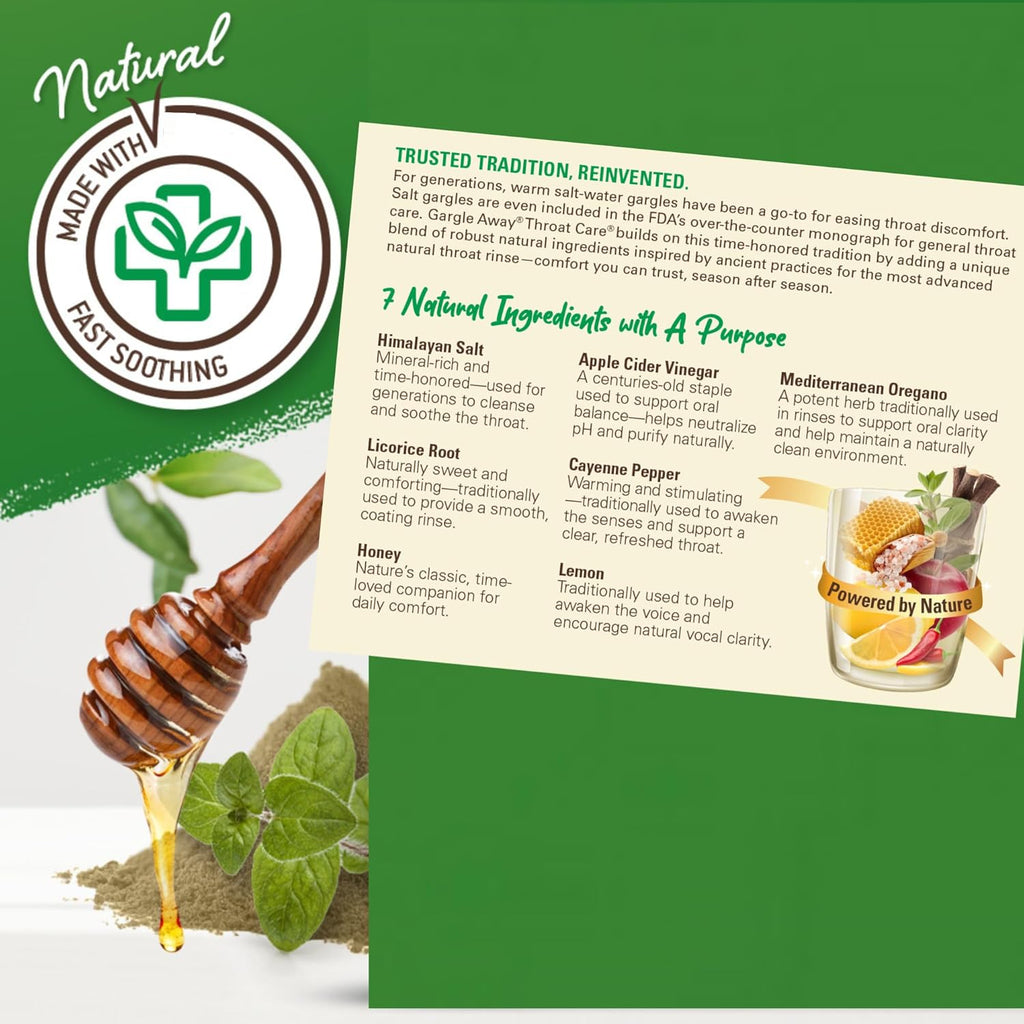 Nature¡¯s Jeannie All-Natural Throat Care ¨C Soothing Botanical Rinse for Throat, Mucus-Related, Oral, Vocal Clarity - Seasonal & Daily Wellness (20 Packets, Warming Spicy Herb Flavor)