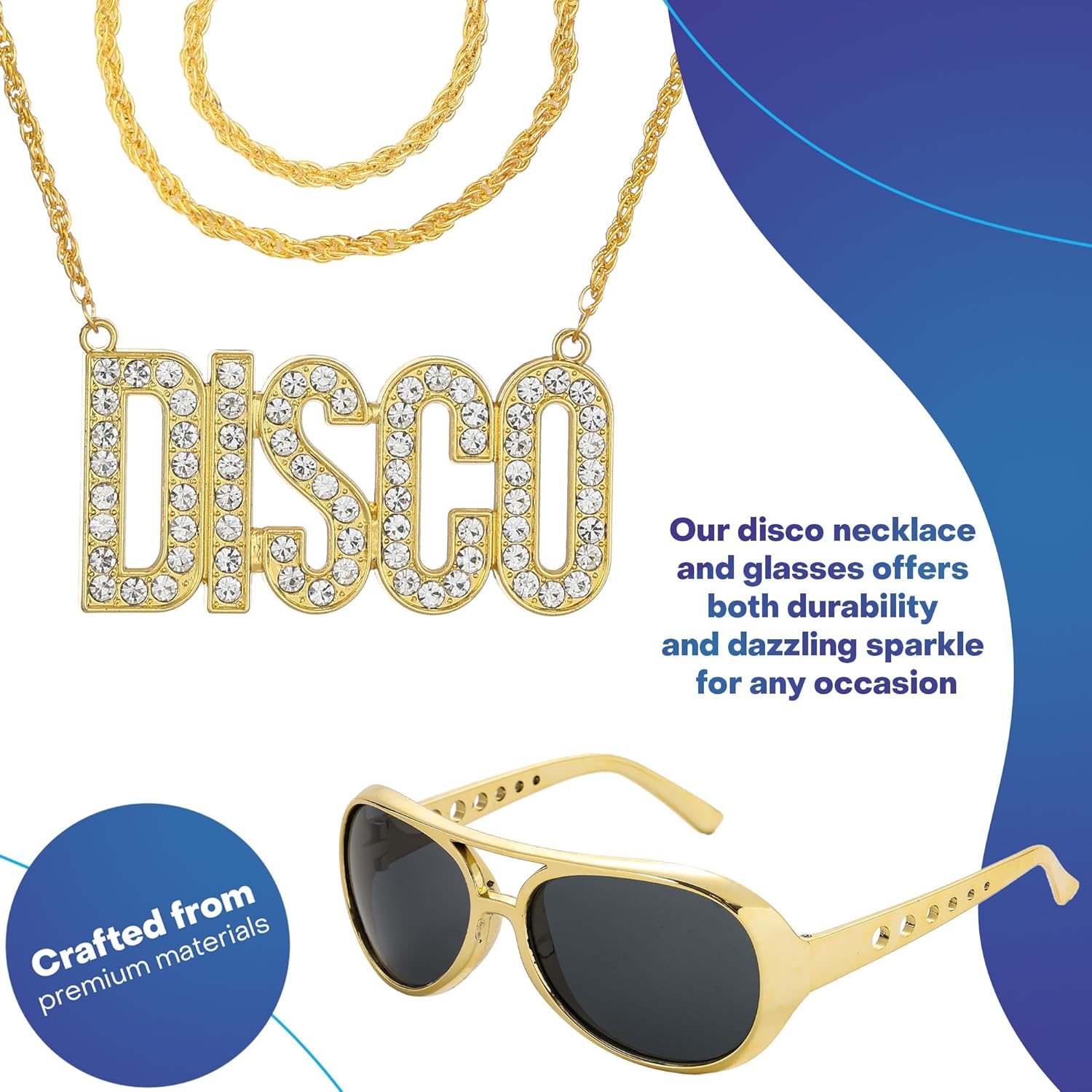 Rave Envy Disco Ball Earrings for Women - 70's Halloween Disco Outfits Costume Accessories For Men - Choice of Color