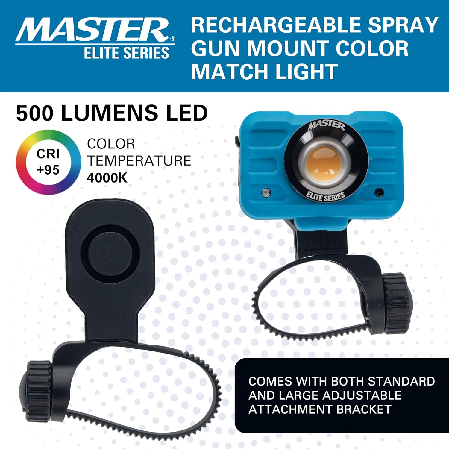 Maste Elit Rechargeabl Spra Gu Moun Colo Matc Light 50 Lume LED CR 95 Replicate Natura Sunlight Illuminate Pain Surfac Sprayed Ensure Eve Coverag Automotiv Repai Coating