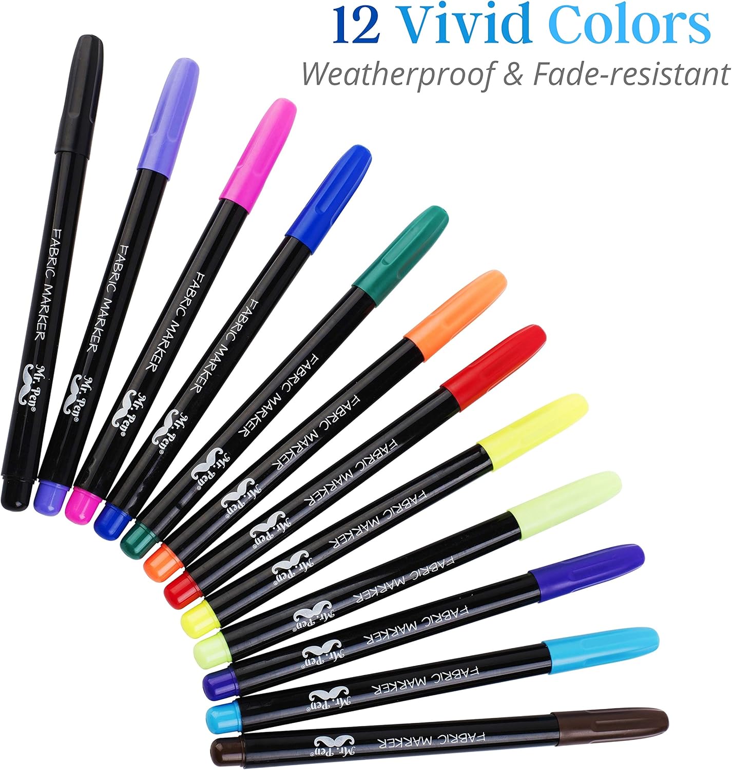 Fabri Markers,1 Pack Fabri Marker Permanent Fabri Pain Markers Fabri Pen Permanen Fabri Marker Assorte Colors Marke fo Clothes Marker fo Shirts Permanen Fabri Pen