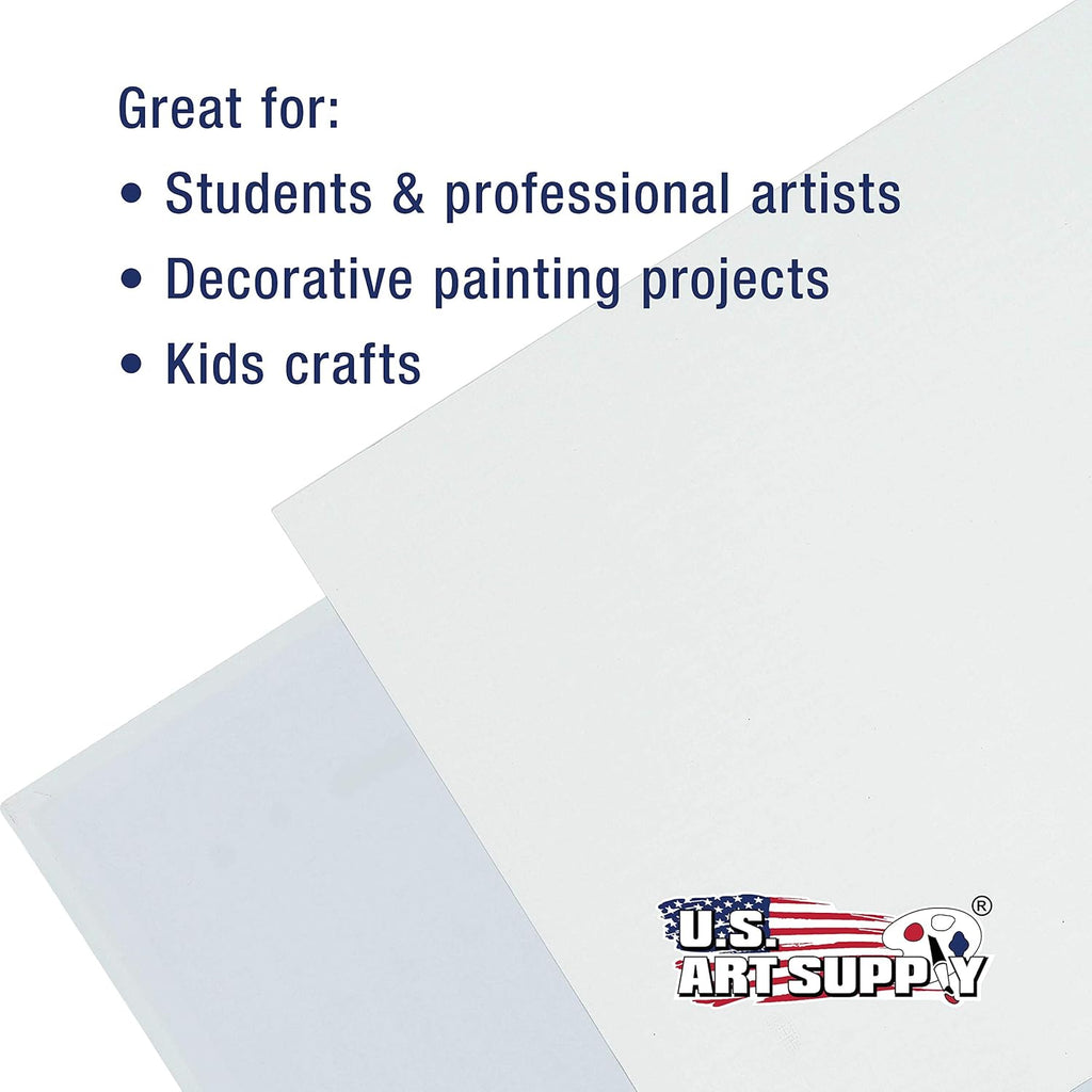 U.S Ar Suppl Multi-Pac 6-E o 3x5 4x6 5x 8x1 inc Professiona Qualit Smal Artis Canva Pane Boar Assortmen Pac (2 Tota Pane Boards)