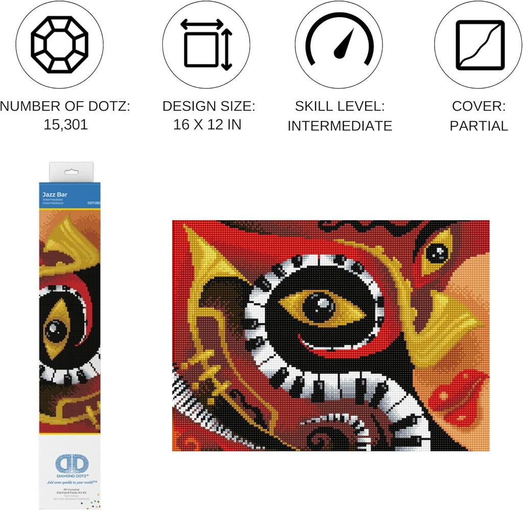DIAMON DOT Jaz Ba Musi Diamon Paintin Kit fo Adult Diamon Ar Kit Relaxin Creativ Craf Ki wit Dot Gem 16inchx12inch