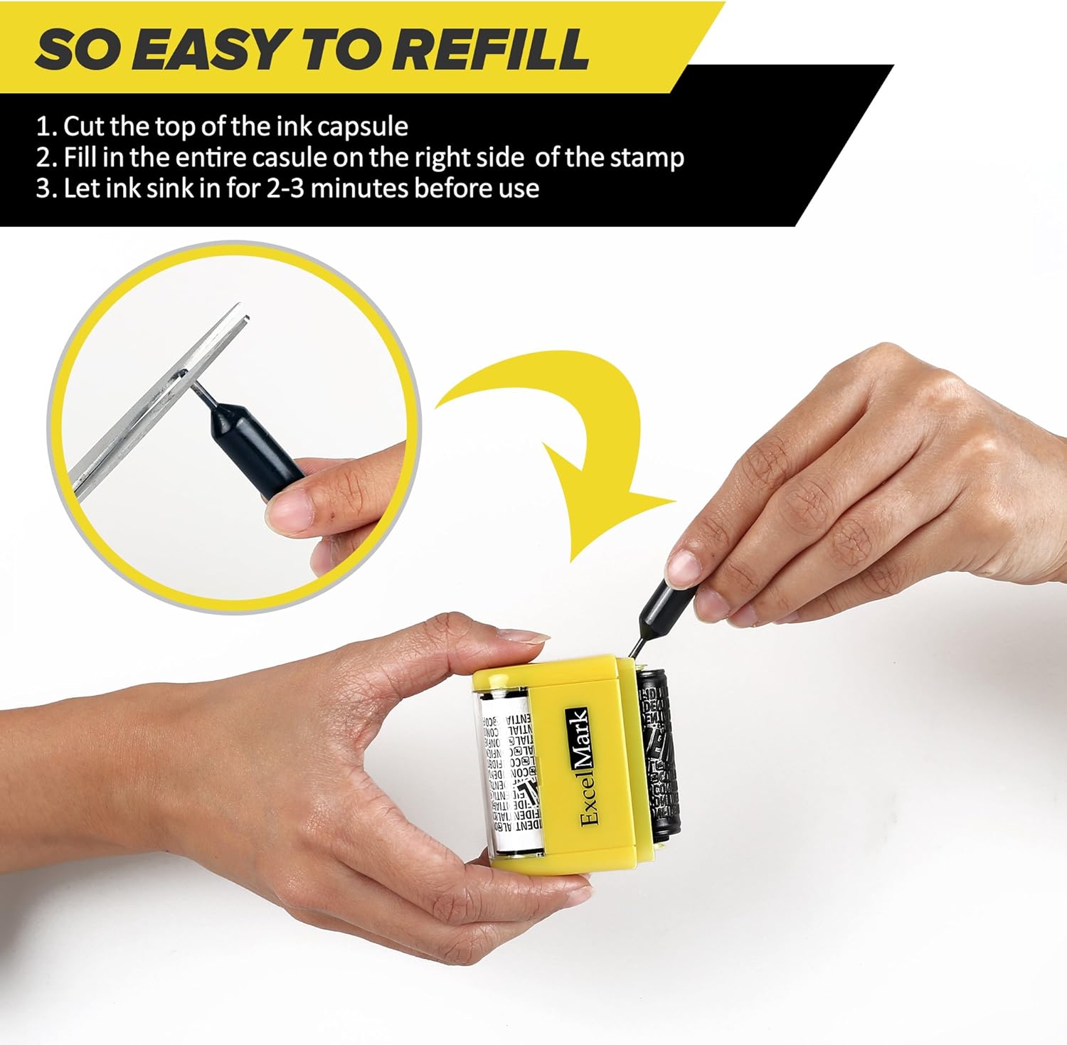 ExcelMark Rolling Identity Theft Stamp (Large)