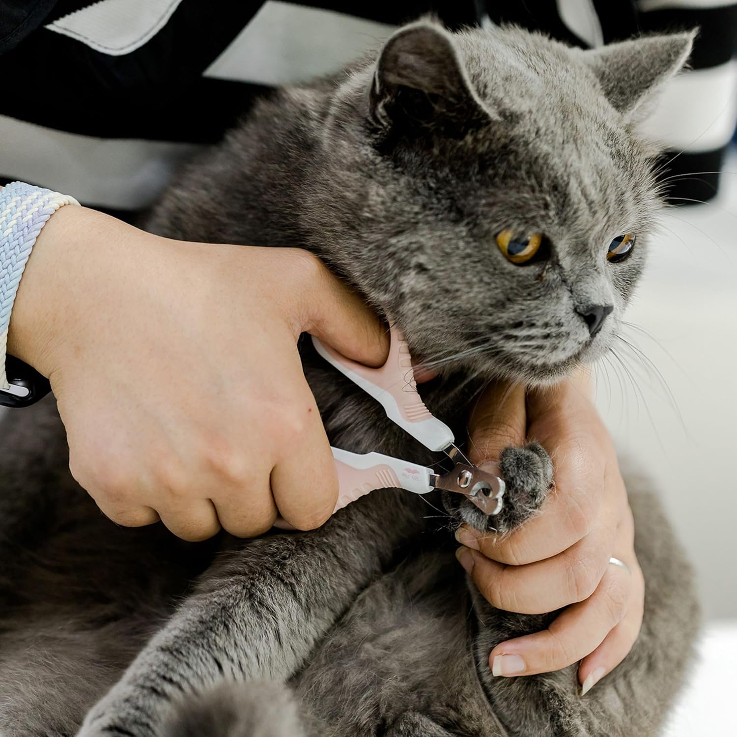 Cat Nail Trimmer - Pink Cat Claw Clipper for Kittens Small Dogs