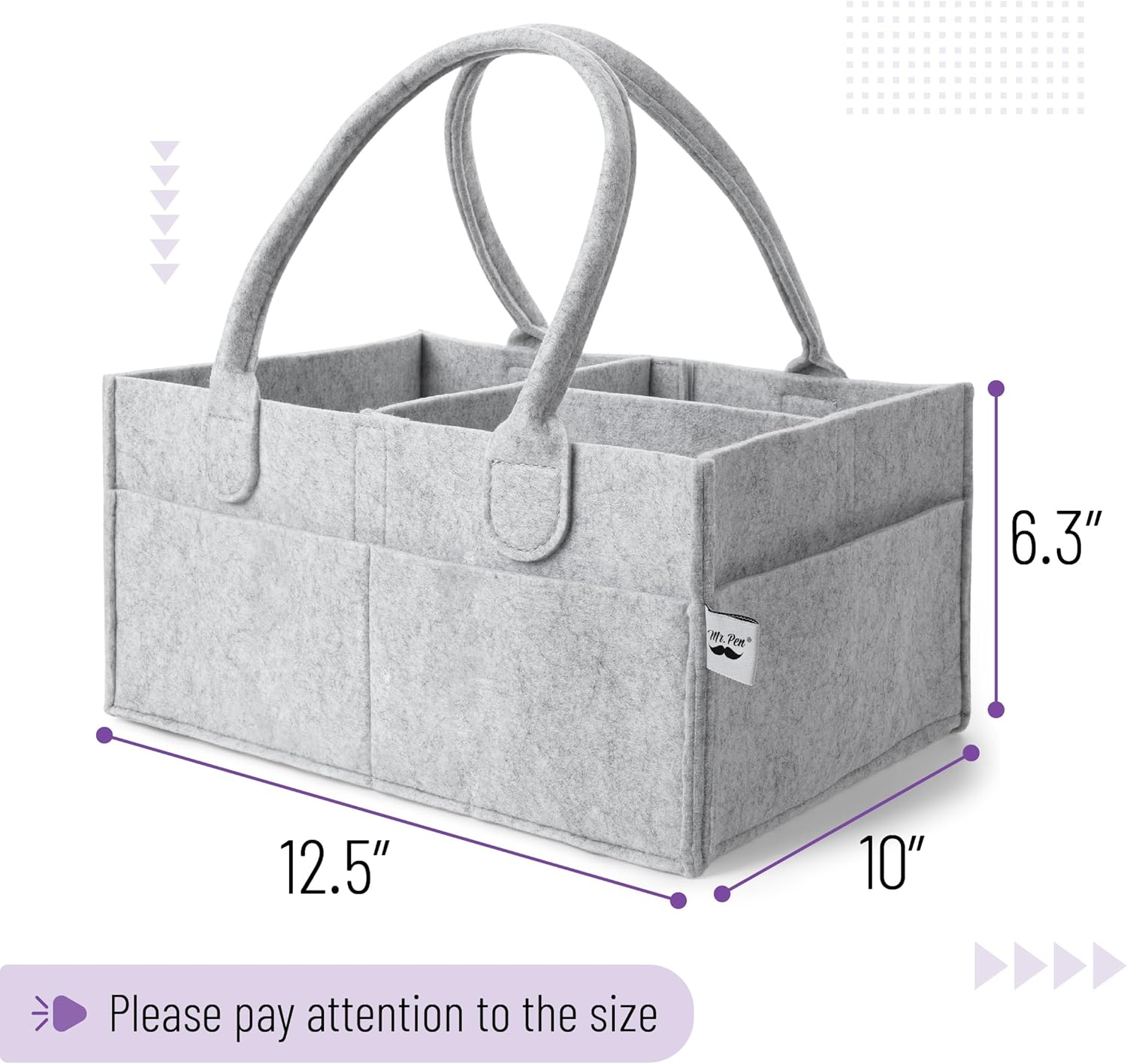 Mr. Pen- Baby Diaper Caddy Organizer, Car Caddy, Portable Organizer for Changing Table, Nursery