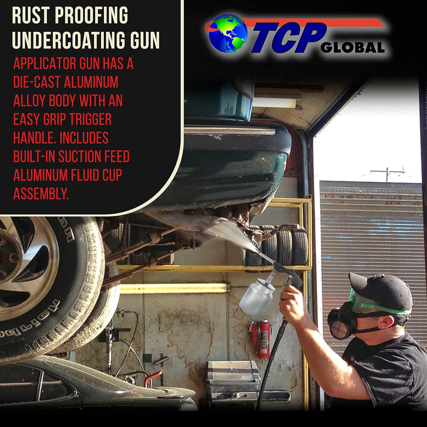 TC Globa Ai Undercoatin Spra Gu wit Suctio Fee Cu Pneumati Automotiv Spraye fo Applyin Sprayabl Be Line Coating Rubberize Truc Undercoating Rus Proofing Chi Guar Paint