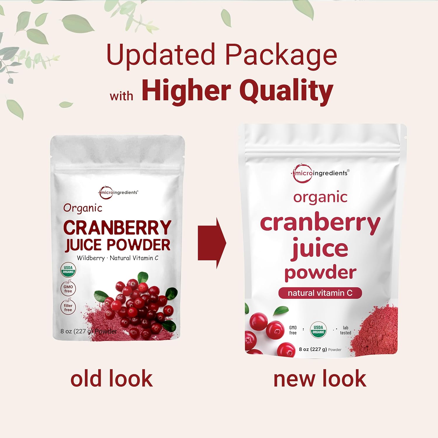 Sustainabl U Grown Organi Cranberr Juic Powde (Wil Cranberr Supplement Col Pressed) Ounc Support Urinar Trac Cleans Prostat Health Fille Free Wate Soluble Pe Friendly