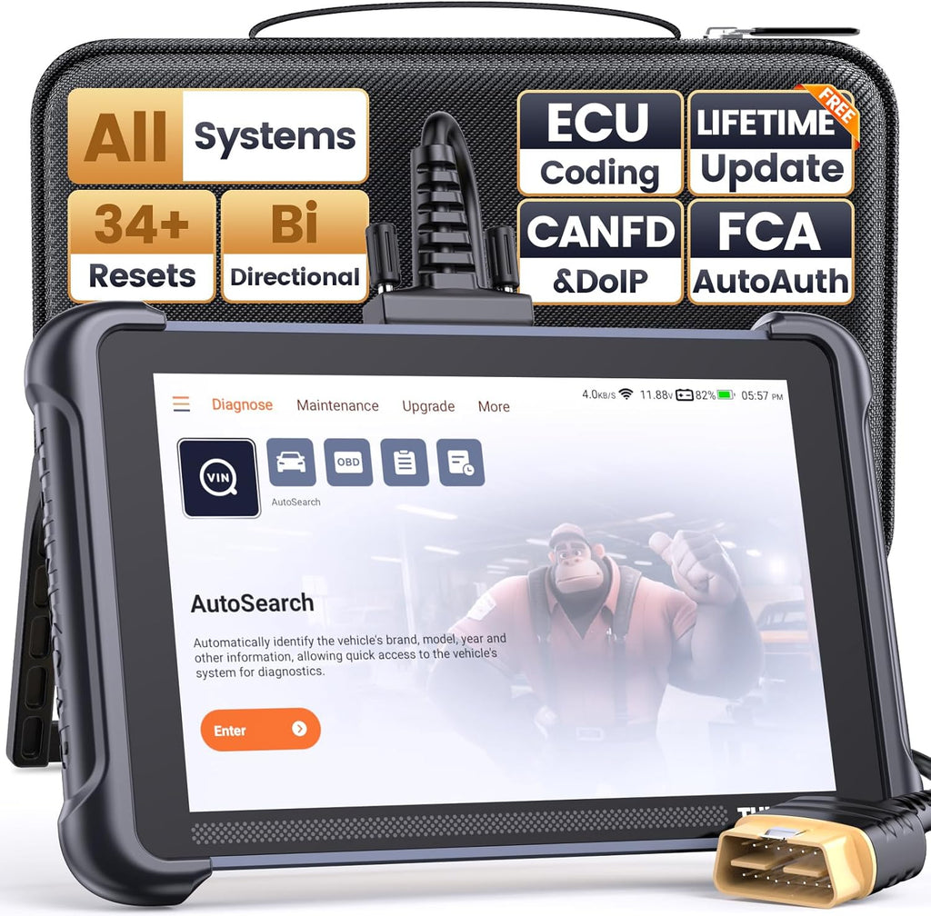 THINKCA THINKSCA 68 OBD Scanner Bidirectiona Sca Too wit Lifetim Fre Update 34 Reset 3000 Activ Test EC Coding PMI Al Syste Diagnosti Scanne fo Cars CANF DOIP FC SGW