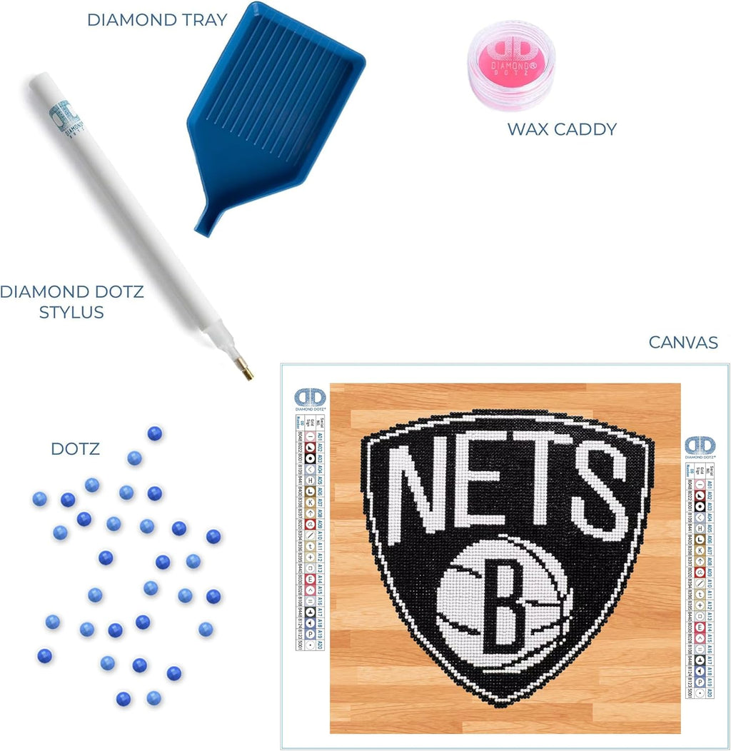 DIAMON DOT NB Brookly Net Basketbal Diamon Paintin Kit fo Adult Diamon Ar Kit Relaxin Creativ Craf Ki wit Dot Gem 12.6inchx12.6inch