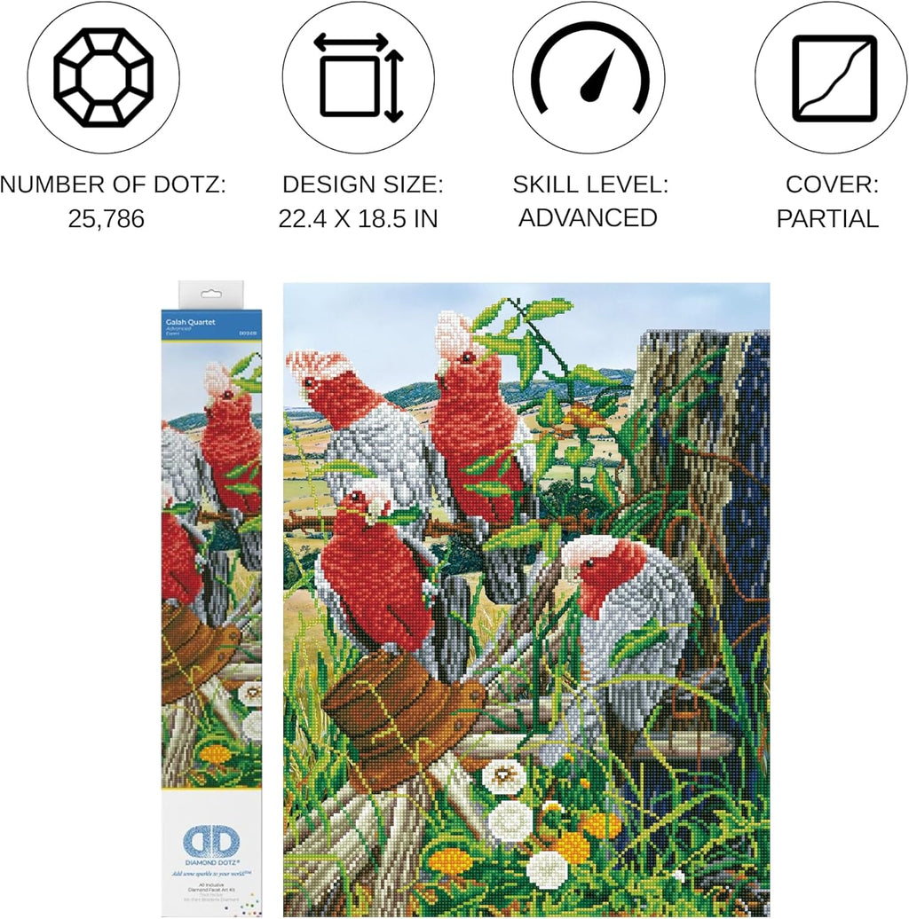 DIAMON DOT Gala Quarte Bir Diamon Paintin Kit fo Adult Diamon Ar Kit Relaxin Creativ Craf Ki wit Dot Gem 22.4inchx18.5inch