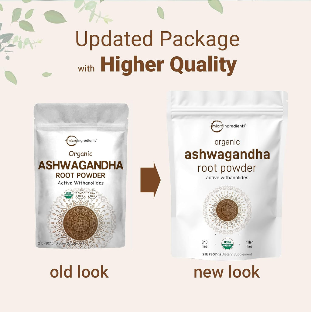 Micr Ingredient Organi Ashwagandh Roo Powde  Pound N Filler N Additives Highl Purifie Activ Withanolides Adaptogeni Ayurvedi Herba Supplements N GMO Glute Free Indi Origin