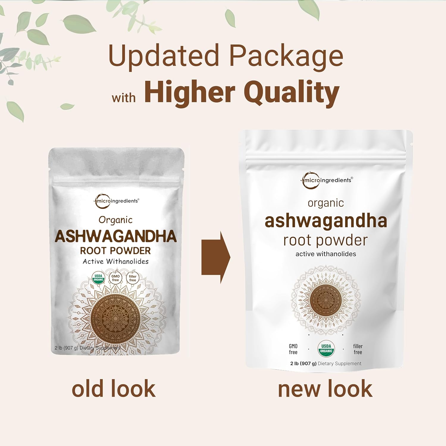 Micr Ingredient Organi Ashwagandh Roo Powde  Pound N Filler N Additives Highl Purifie Activ Withanolides Adaptogeni Ayurvedi Herba Supplements N GMO Glute Free Indi Origin